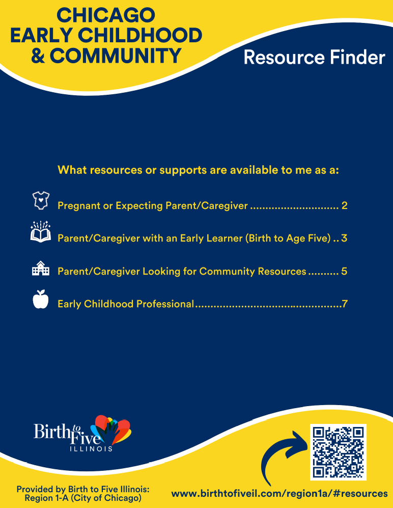 Image of the first page of the Chicago Early Childhood & Community Resource Finder.