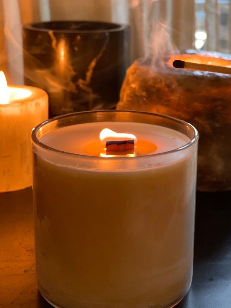 Meditation Candle Clean Burning Candle Essential Oil Candle Beeswax Blend
