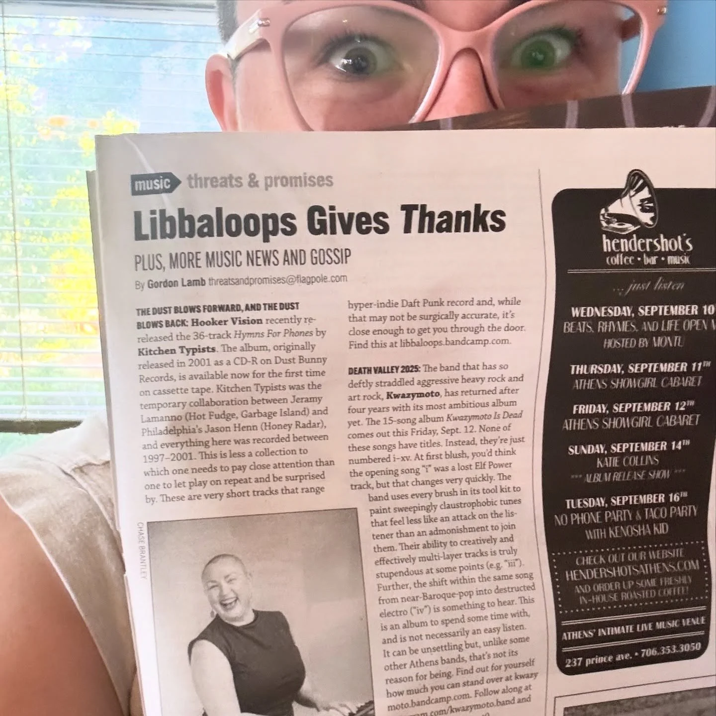 So special to have THANKS reviewed by Gordon Lamb at @flagpolemagazine ! ✨💖✨ Pick up a copy to read the full review or go to flagpole.com&rsquo;s music section!