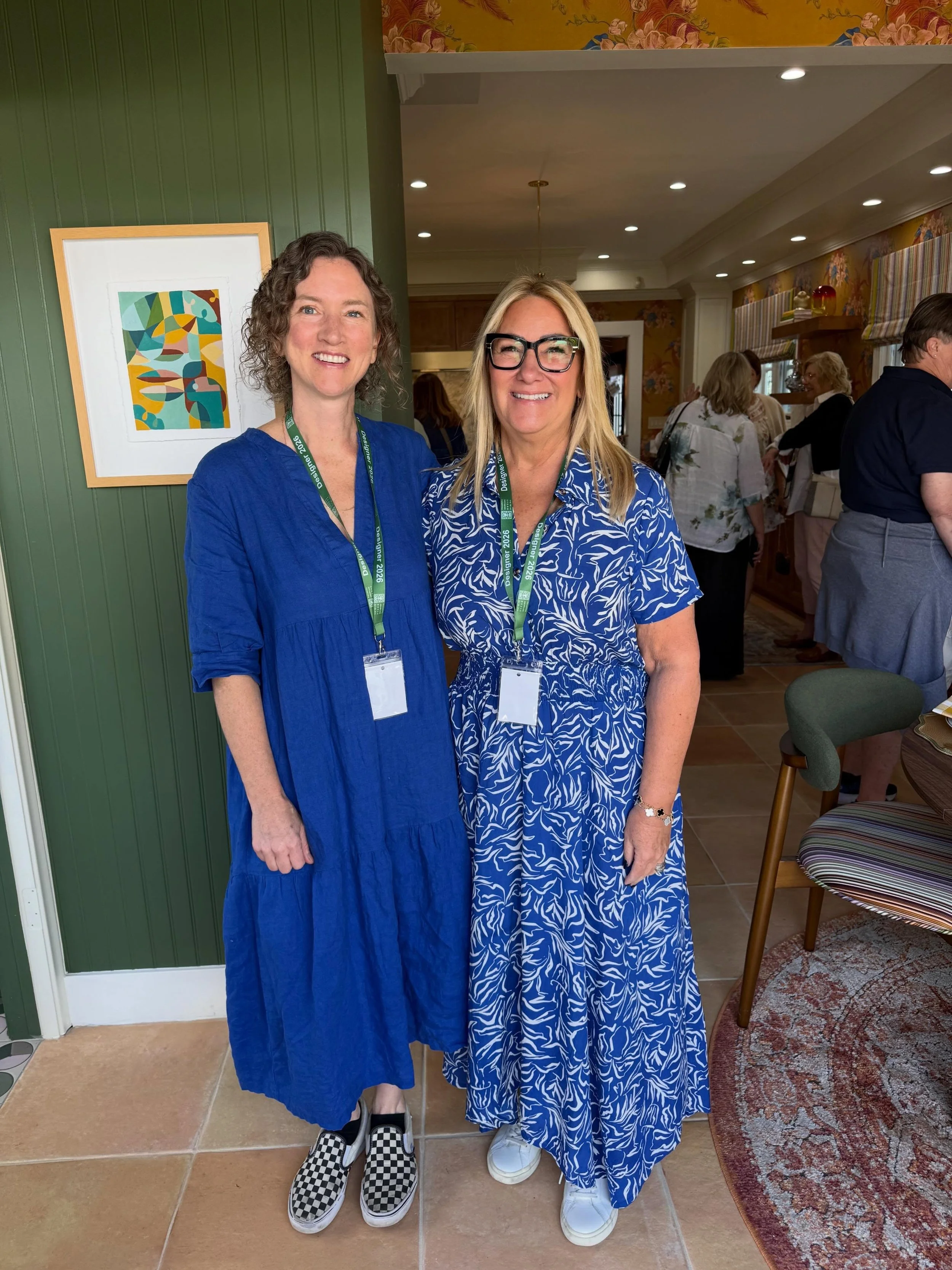 When designers who work next to each other and show up dressed in the same colors. #pasadenashowcasehouse #fergusonhome #interiordesigners #arterberry_cooke