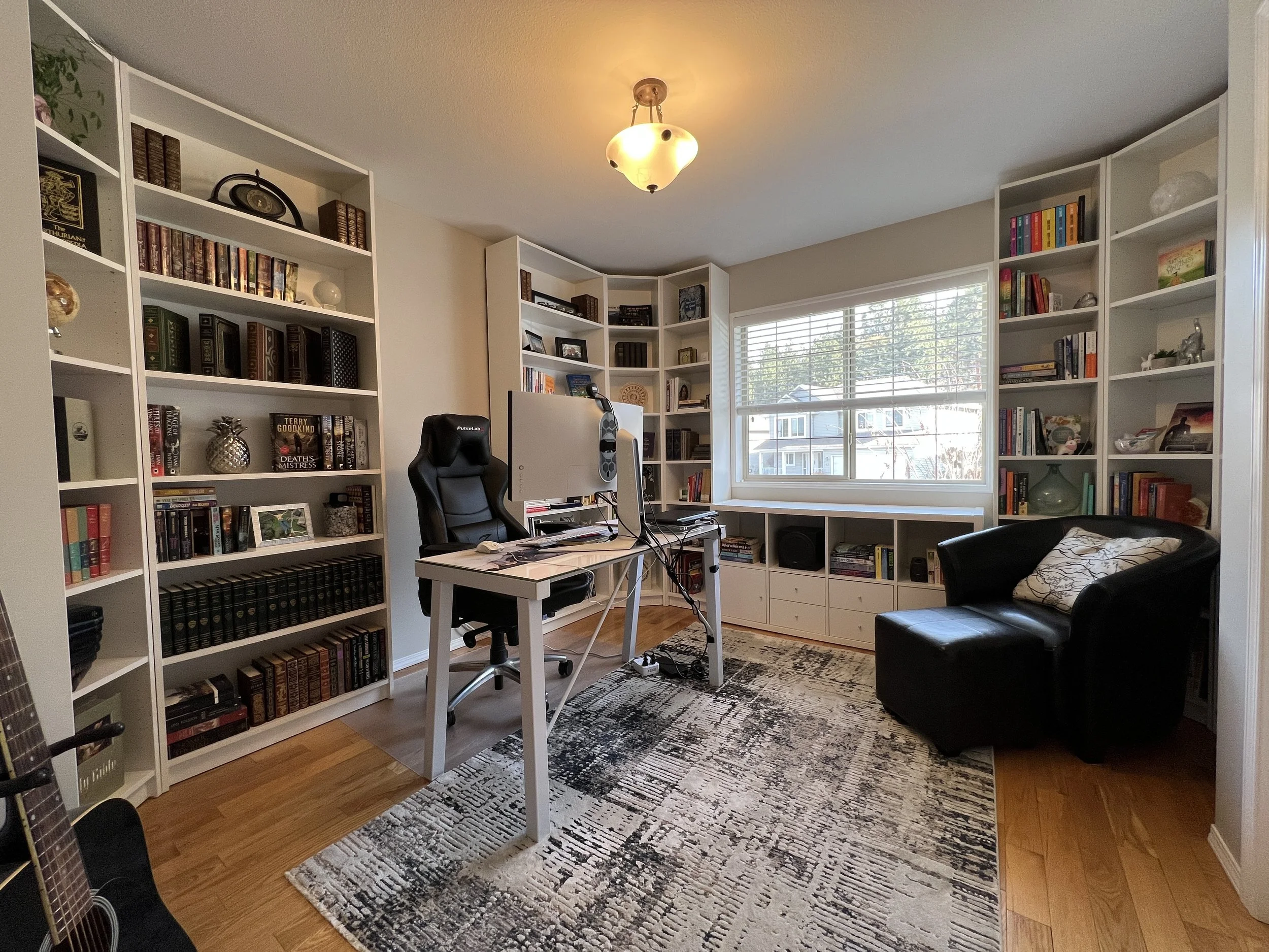 Ian's old home office in Kelowna before we moved to travel