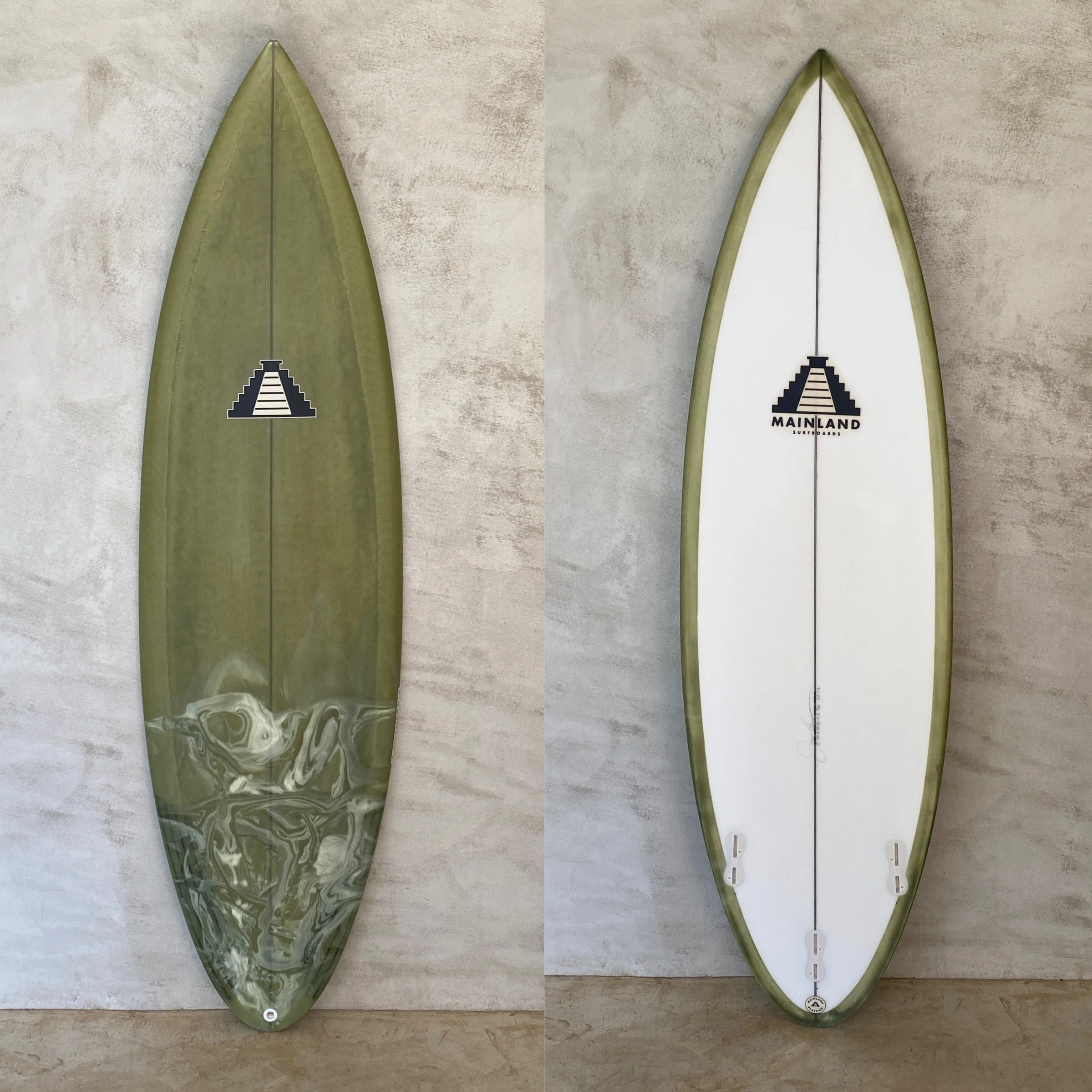 Nef mood shortboard green custom round tail.JPG