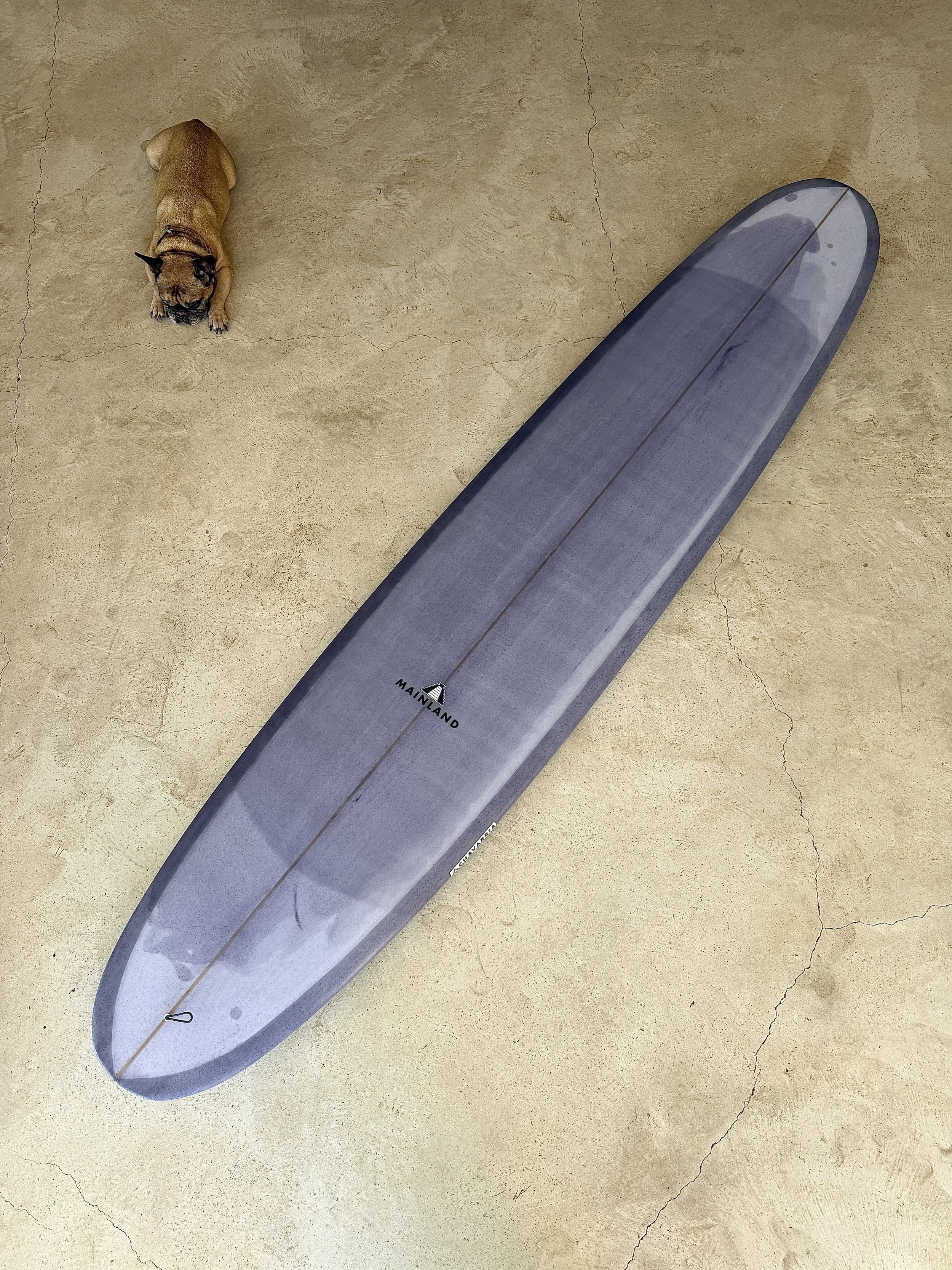 purple longboard custom surfboard deck