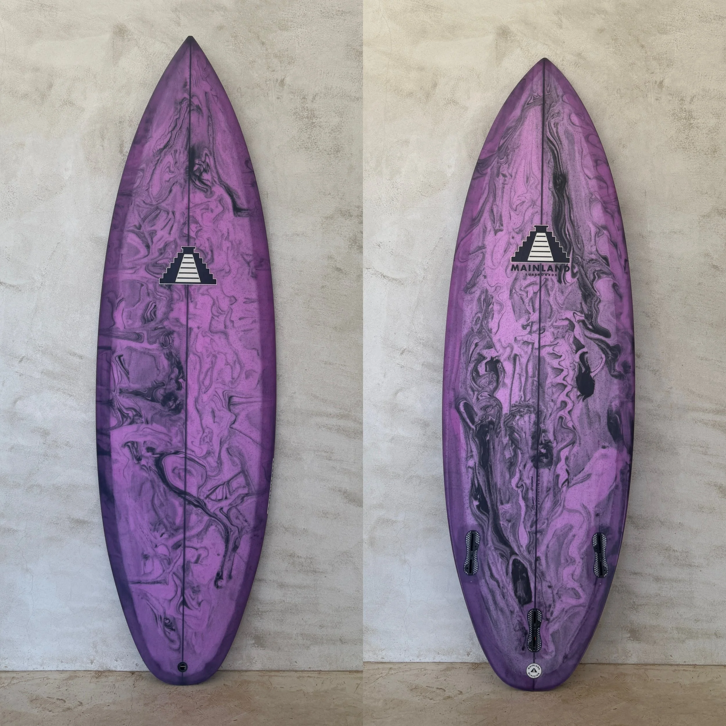 nef mood purple and black resin swirl surfboard.JPG