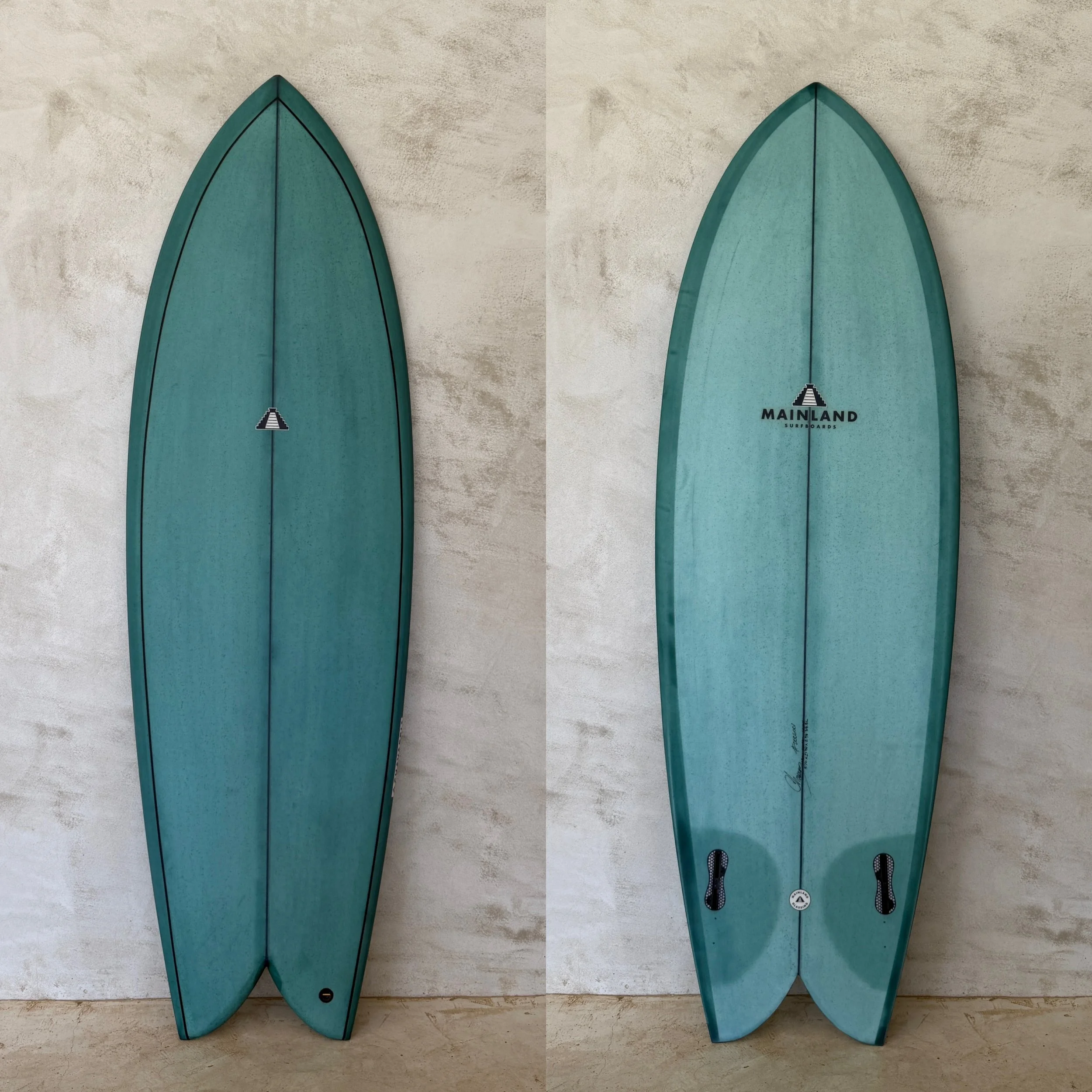 well crafted custom fishy surfboard - made locally in Vallarta area 