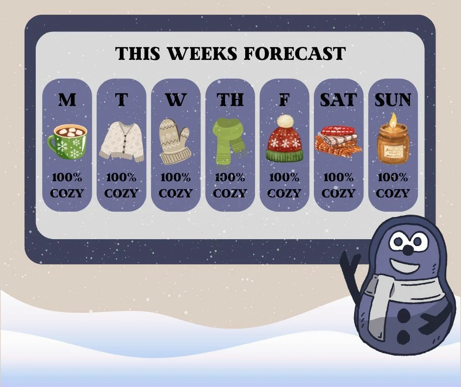 This weeks forecast = 100% chance of coziness! 
Allyhoo's everyday goal is to bring comfort to kids in hospitals &amp; clinics. Be a part of our cozy forecast today by getting your own Allyhoo so we can squeeze one last donation in before Christmas! 