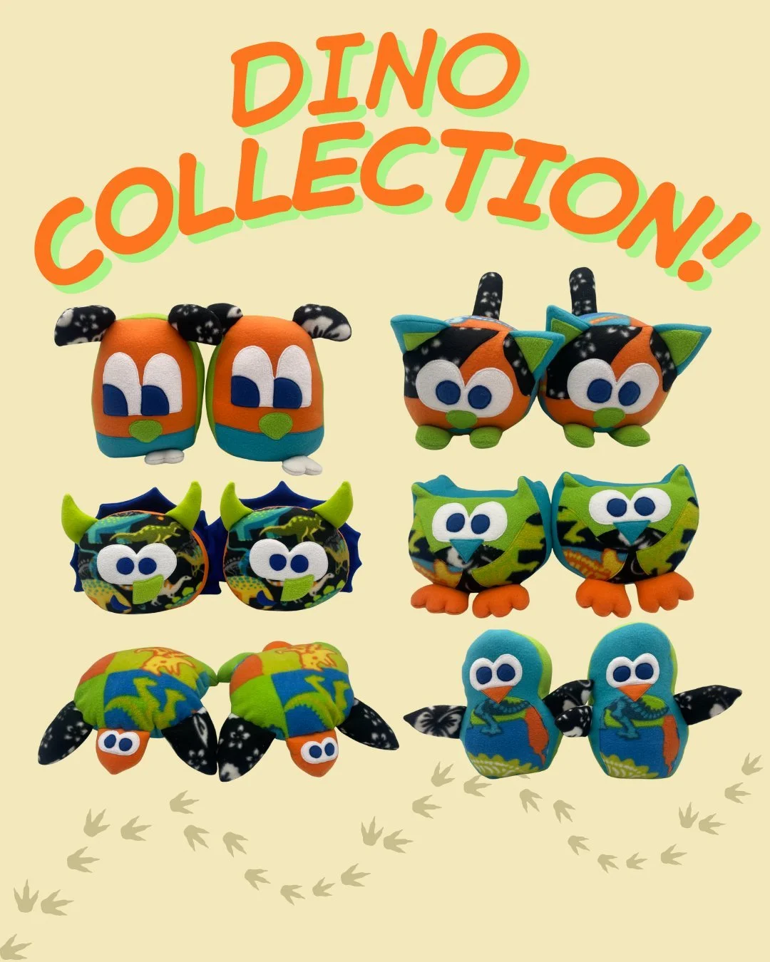 The Dino Collection is here!💚 Some of our classic Allyhoo friends are now made in dino fabric! Same comfort. Same heart. Dino style. Which one is your favorite?👀

Buy One Donate One: www.allyhoo.com/shop
 #donation #buyonedonateone #stuffedanimals 