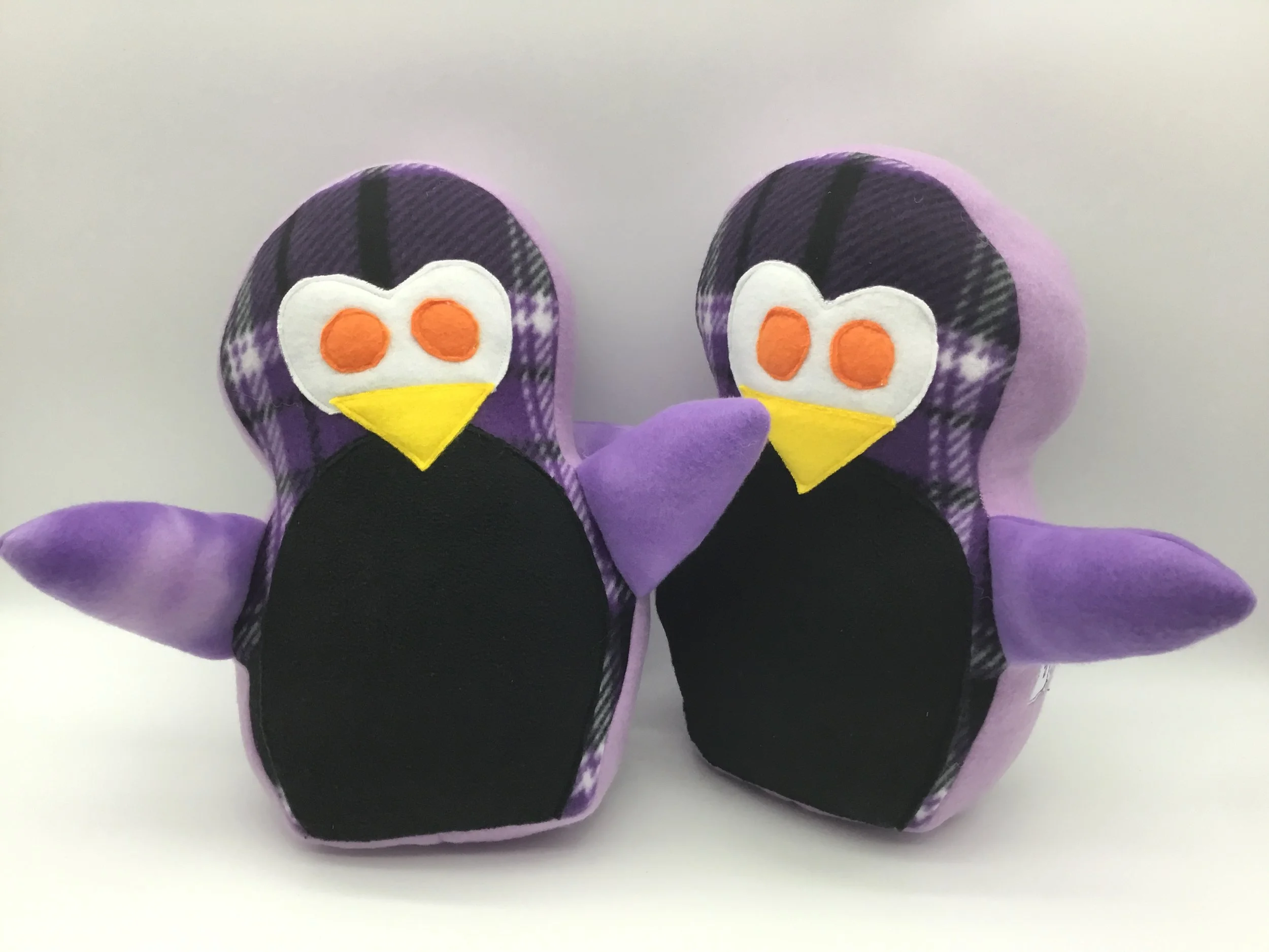 Purple Plaid Penguin