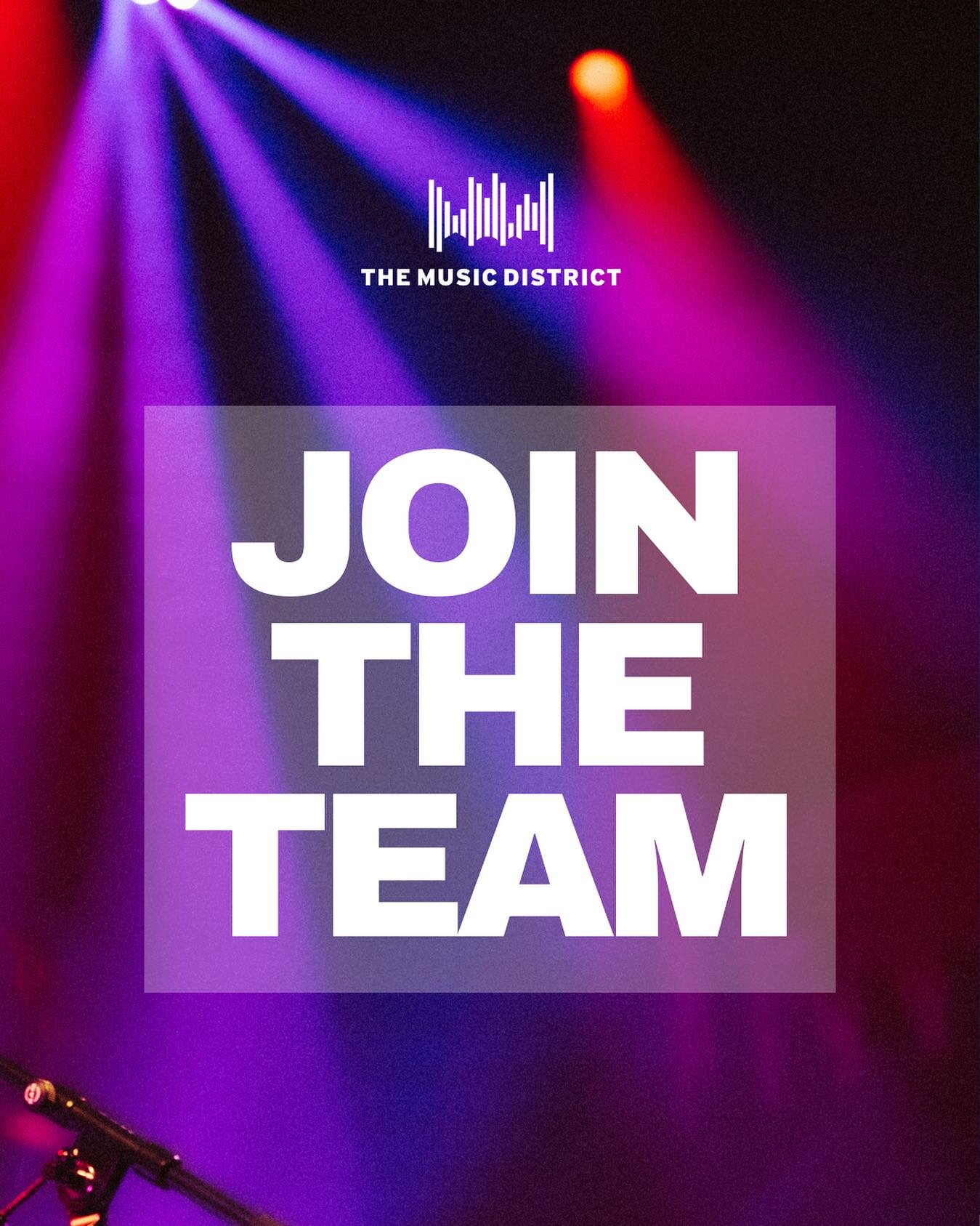 Exciting Opportunity Alert 📣 The Music District is hiring! We&rsquo;re looking for passionate individuals to fill two full-time roles: Artist Development Coordinator and Operations Coordinator.

🌟The Artist Development Coordinator is a strong colla