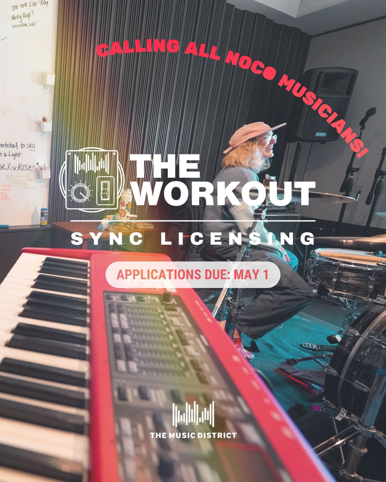 APPLY NOW 🎹 🎸

The Workout: Sync Licensing returns May 20 - June 29 for an epic 6 weeks of collaboration &amp; music creation for placements in film, TV, games, ads, + more.

This program is designed for motivated Northern Colorado musicians ready 