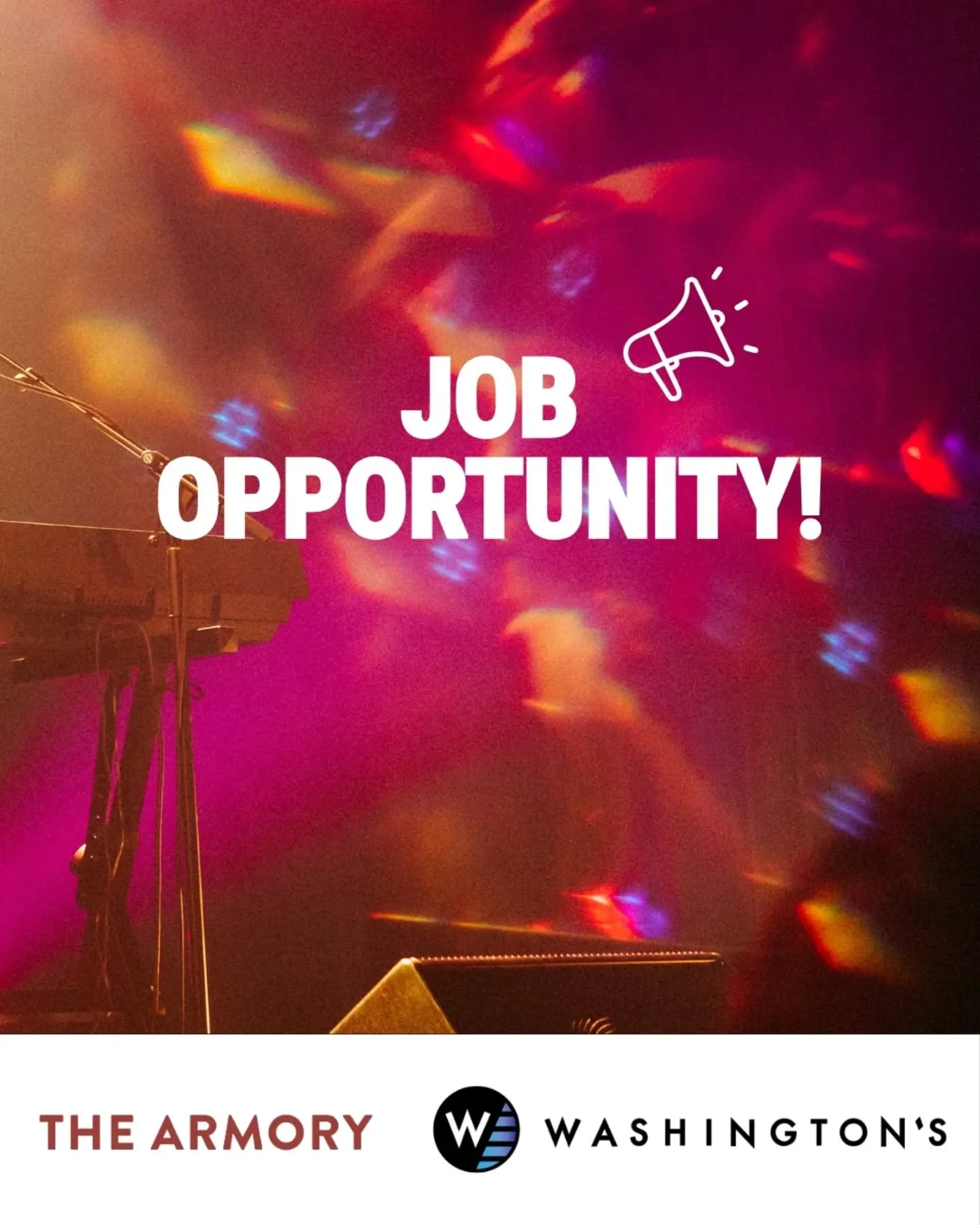 JOB ALERT: Our friends at @washingtonsfoco &amp; @armoryfoco are hiring a General Manager to support their live music programs ✨🪩

This role oversees operations at a 900-cap club and a 200-cap listening room, along with a variety of other music offe