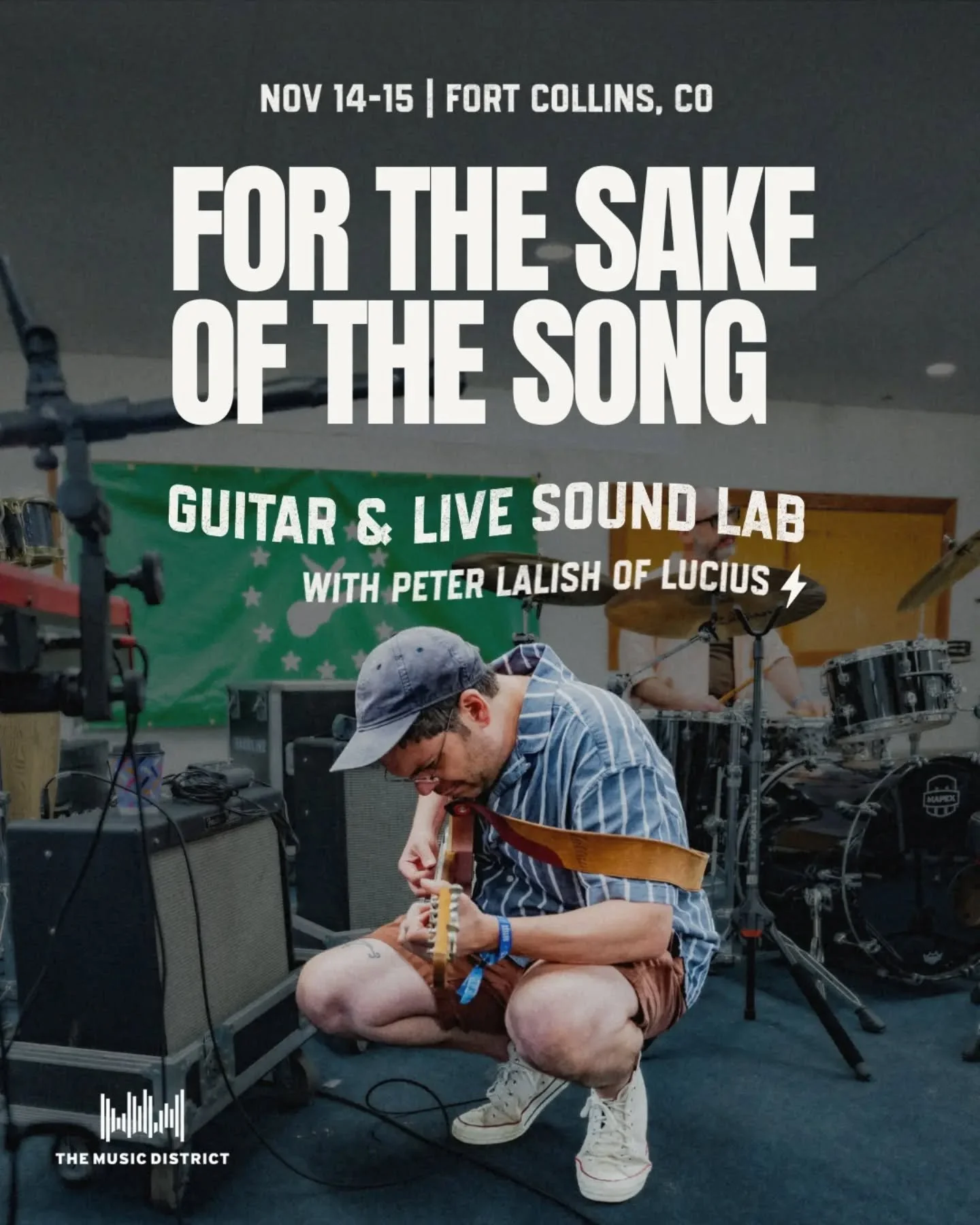 BANDS!!

Applications are open for a two-day intensive with Peter Lalish, longtime lead guitarist for @ilovelucius, focused on transforming your songs from the record to the stage 🪄

Peter has spent more than a decade touring internationally, playin