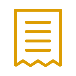 Outline of a document or certificate with a ribbon or bookmark at the bottom