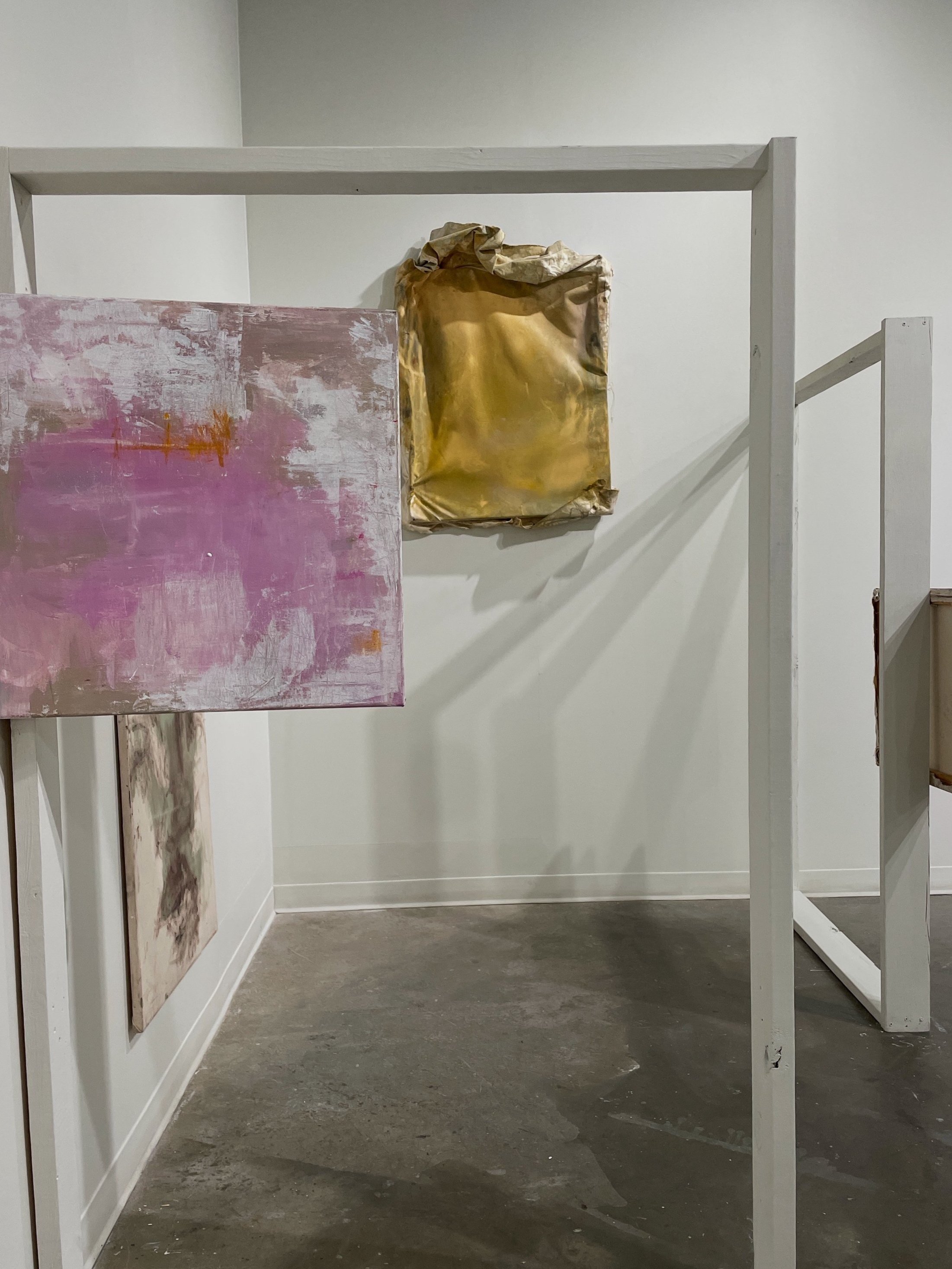 Going Within the Constructed Place. Painted wood frames. 8.25 x 3.5 ft.