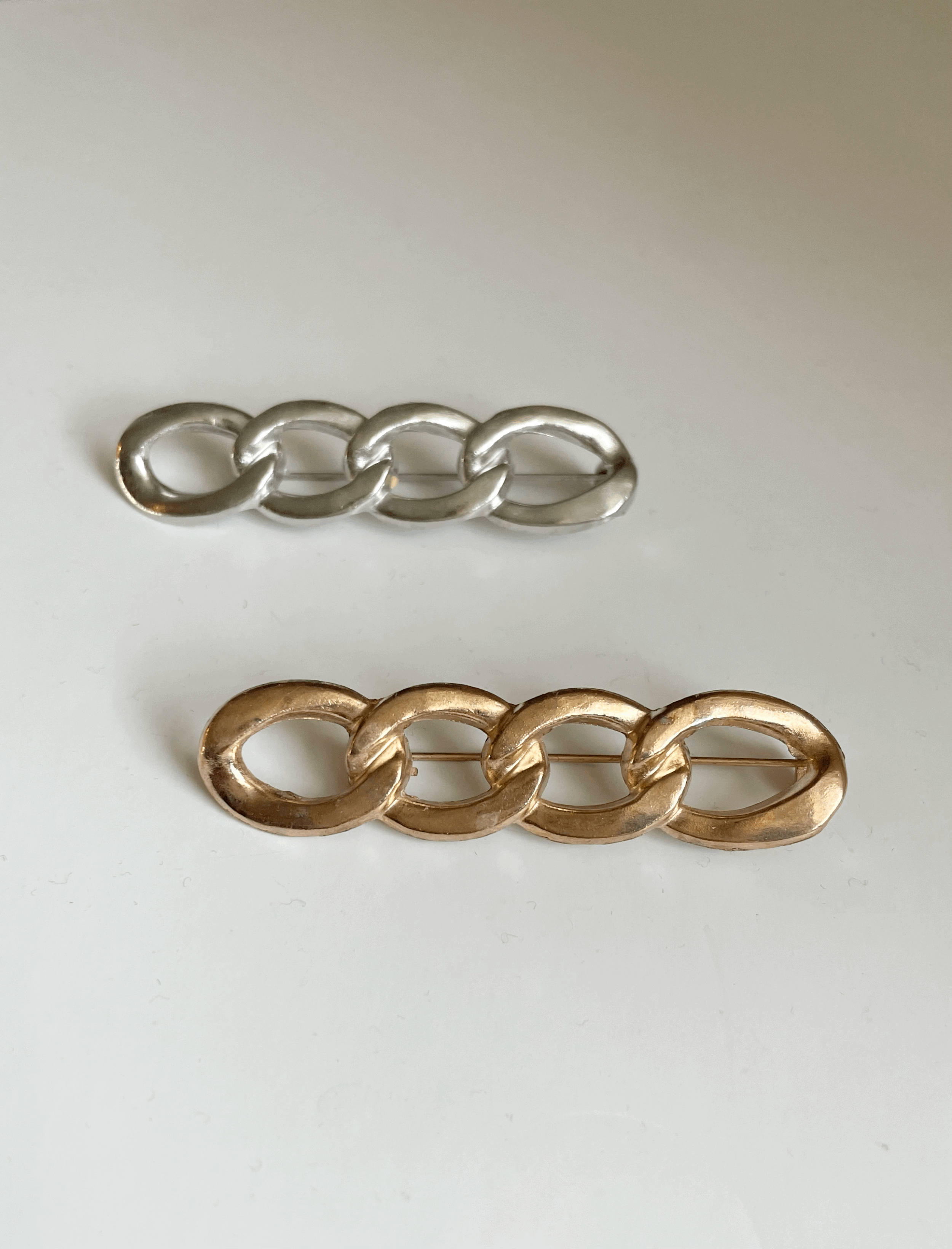Vintage chain brooch (set of 2 brooches)