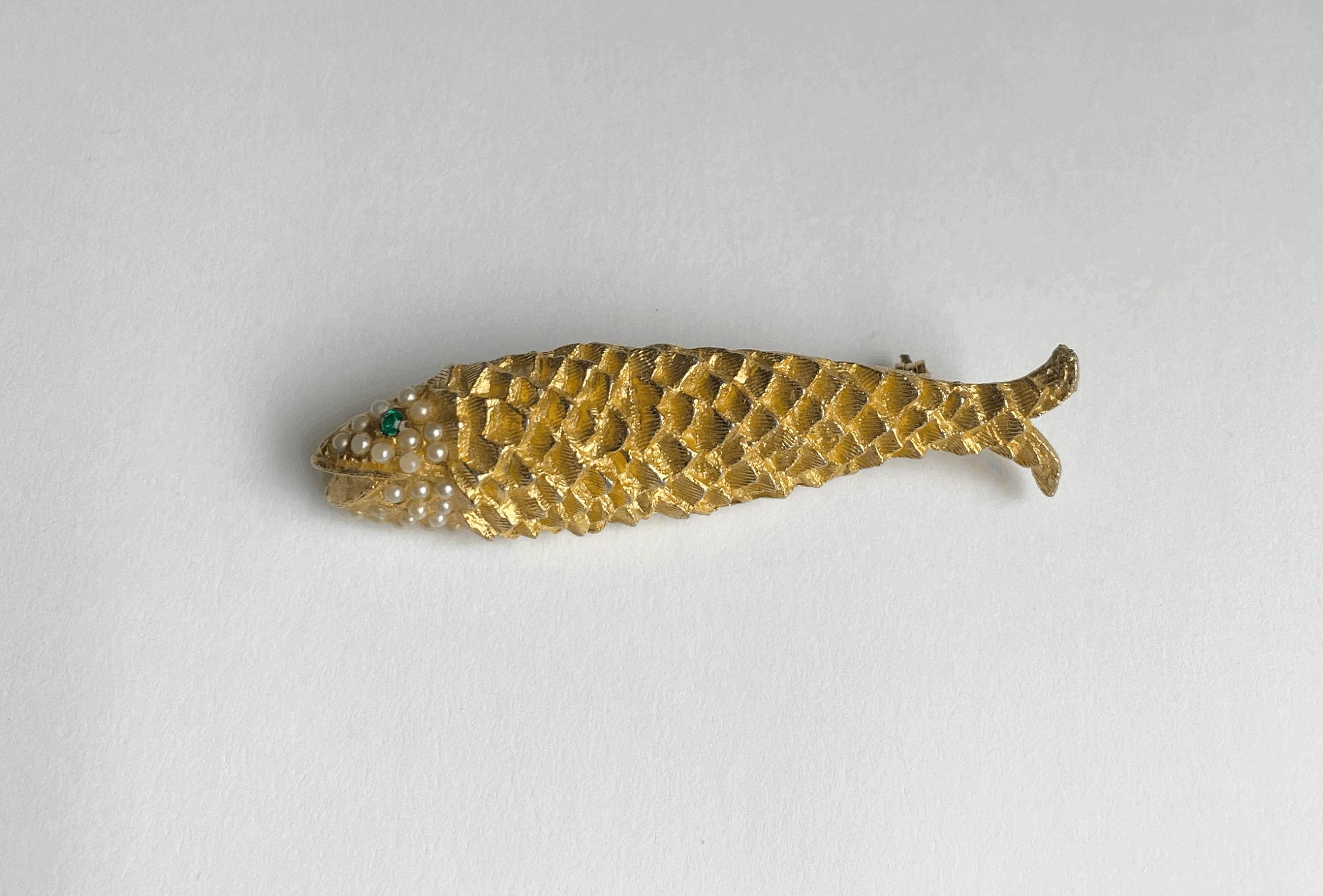 Vintage sardine brooch