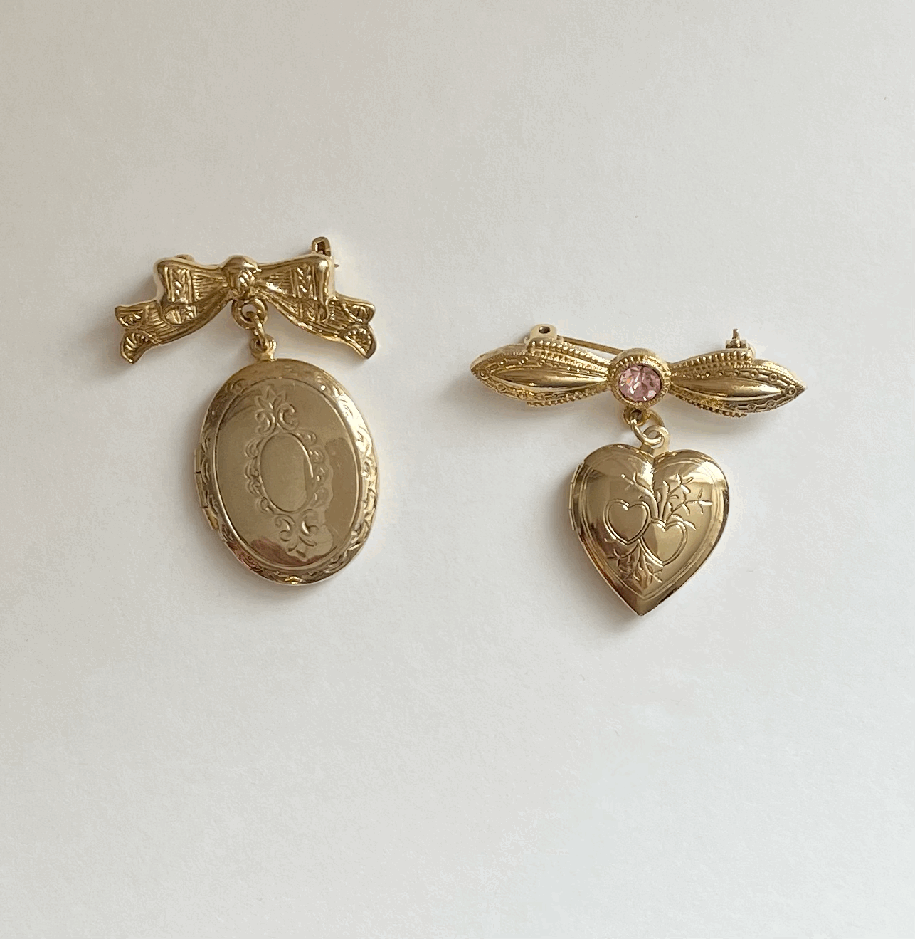 Vintage Locket Brooches