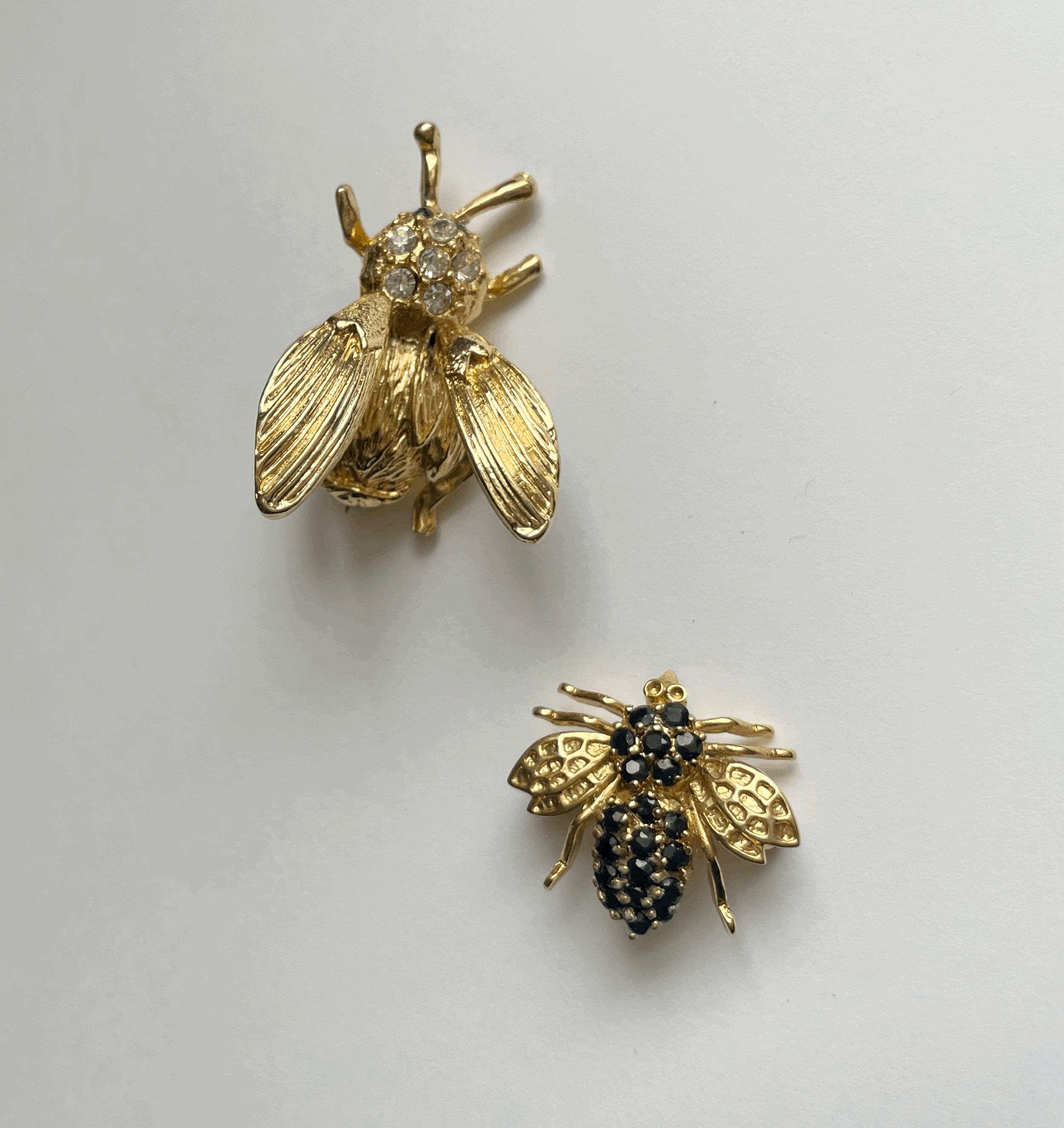 Vintage bee brooches