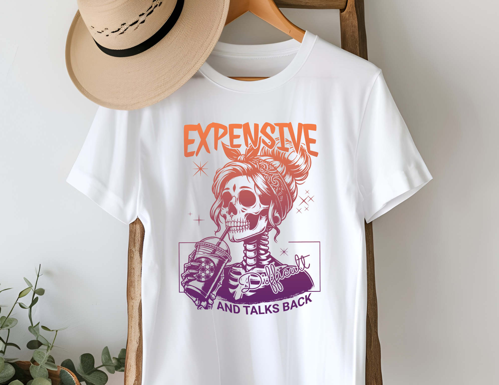 T-shirt - Expensive, Difficult and Doesn't Talk Back (Front and Back Design)