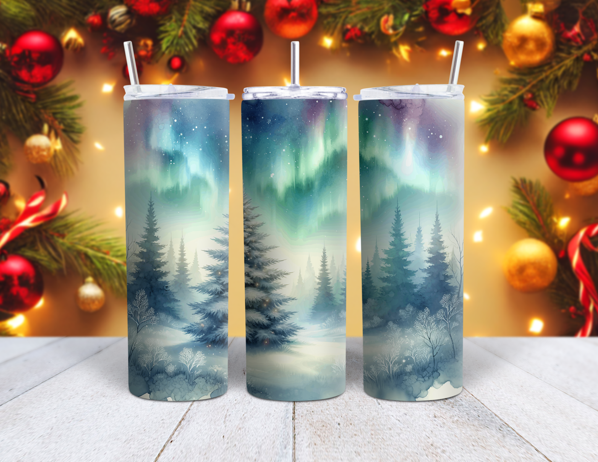20 oz. Stainless Steel Tumbler - Northern Lights