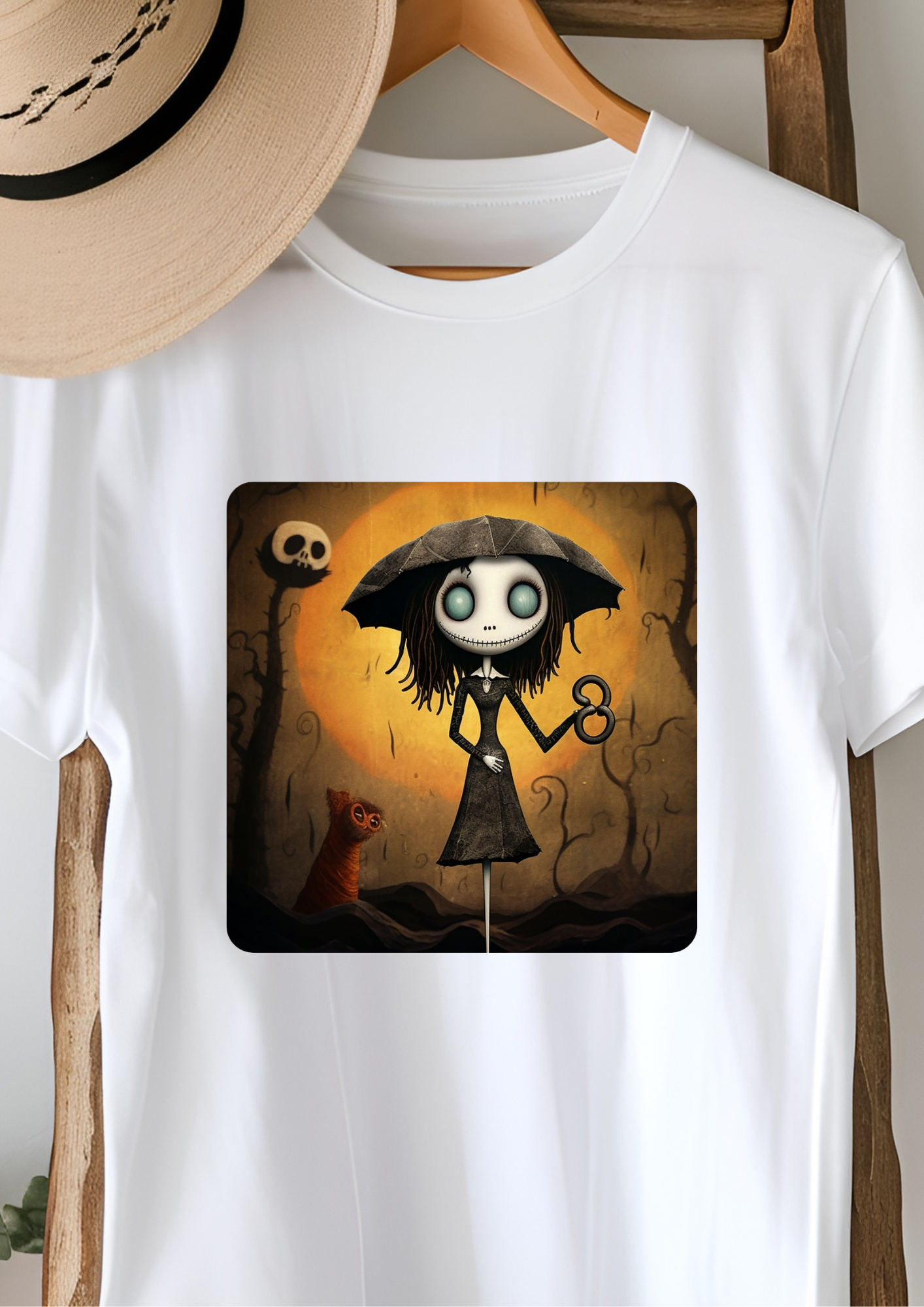 Spooky Girl at Night T-shirt