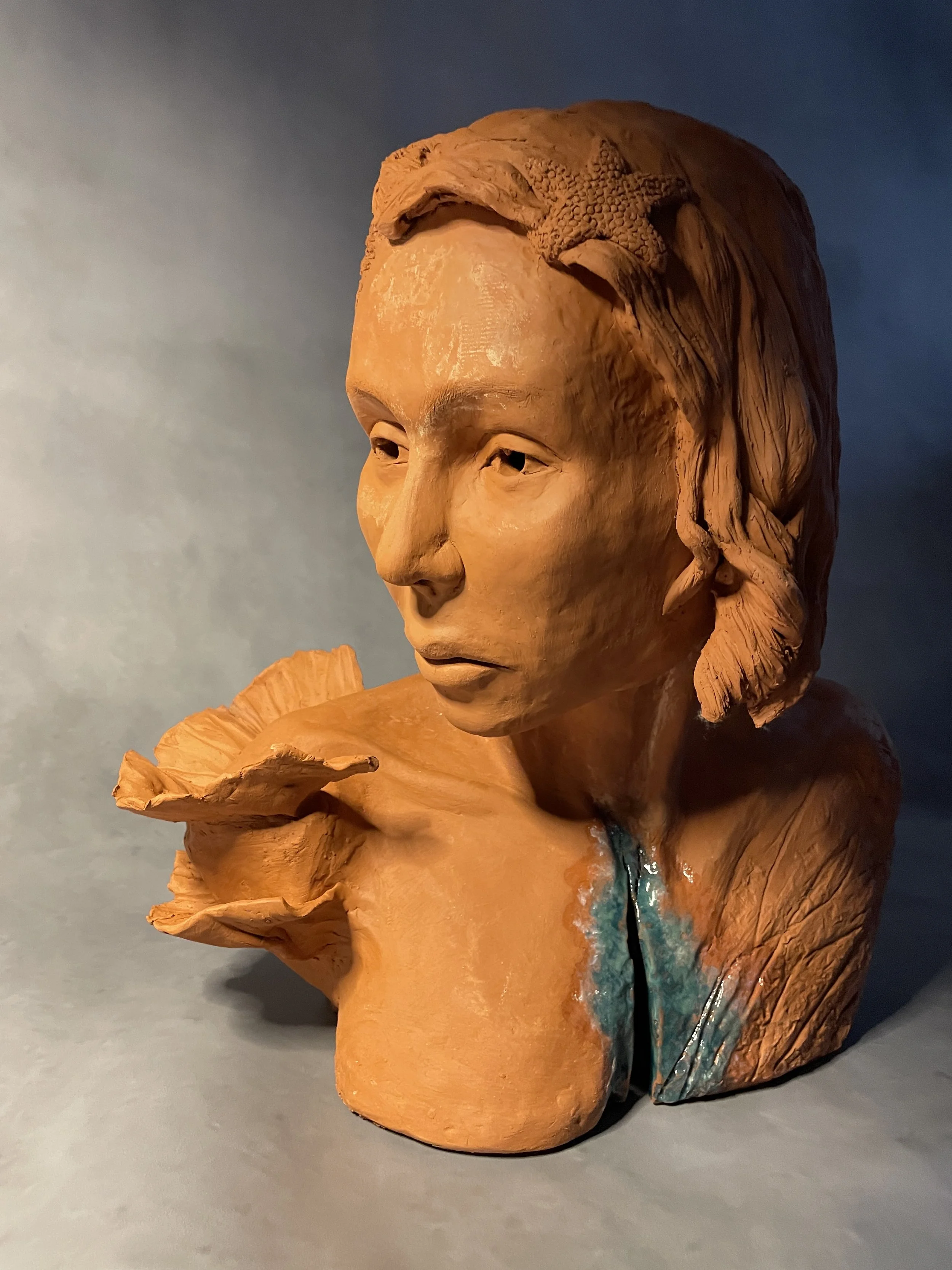 Rusalka, terracotta clay, 2022