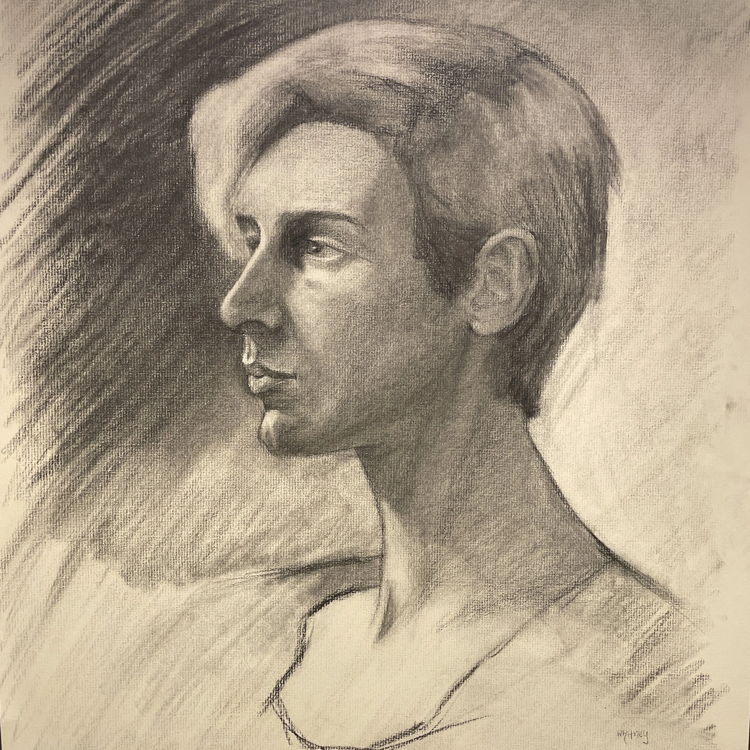 Hannah, charcoal on newsprint, 2019