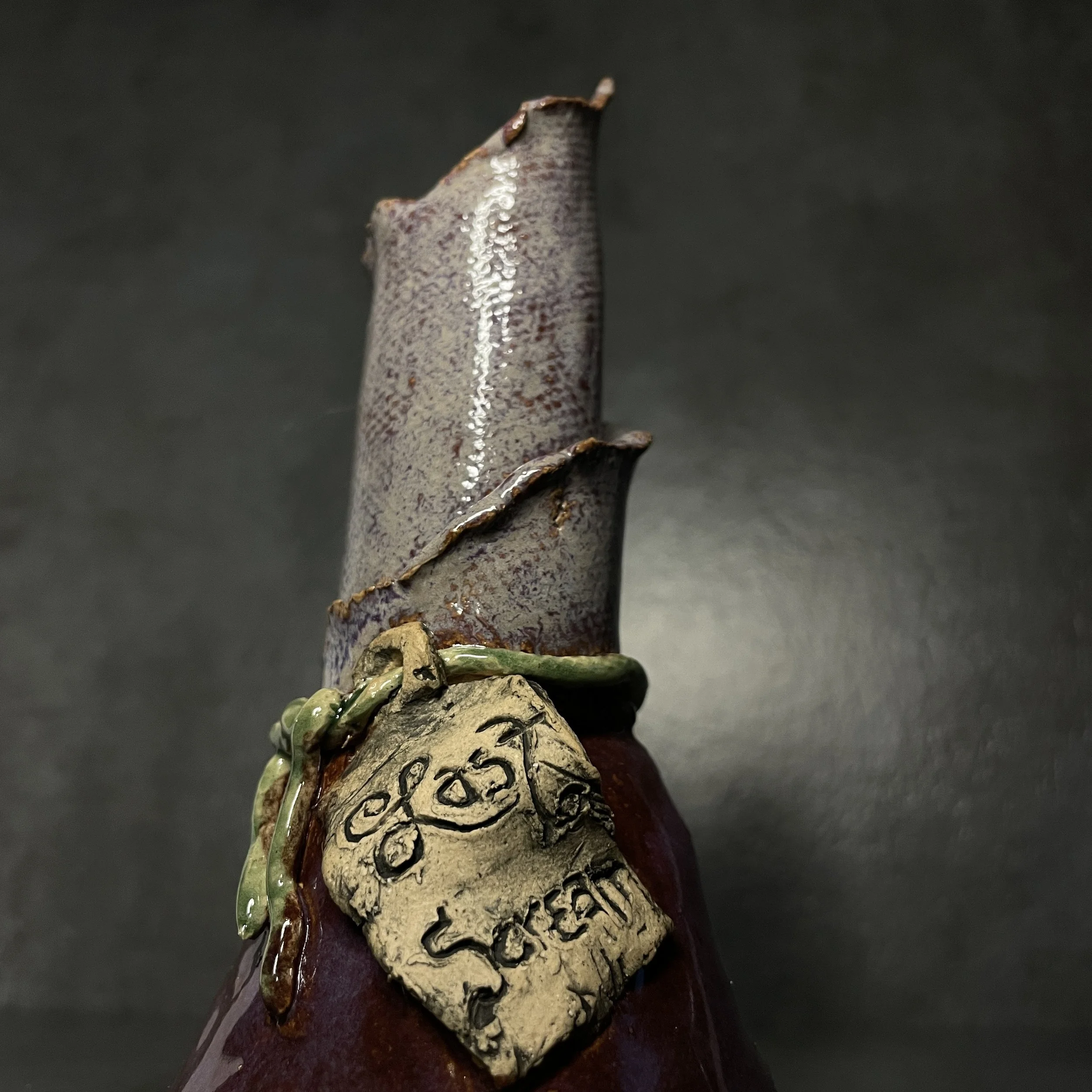 Potion bottle, stoneware clay with glaze, 2021