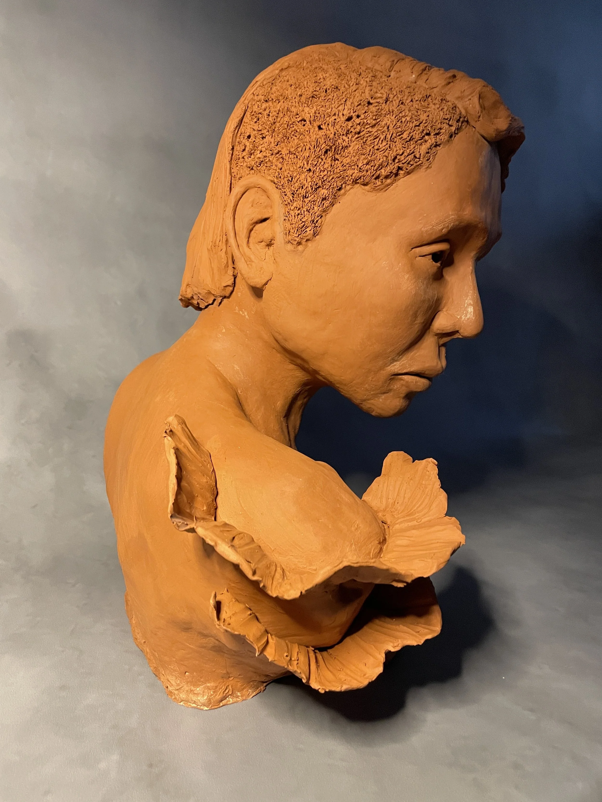 Rusalka, terracotta clay, 2022