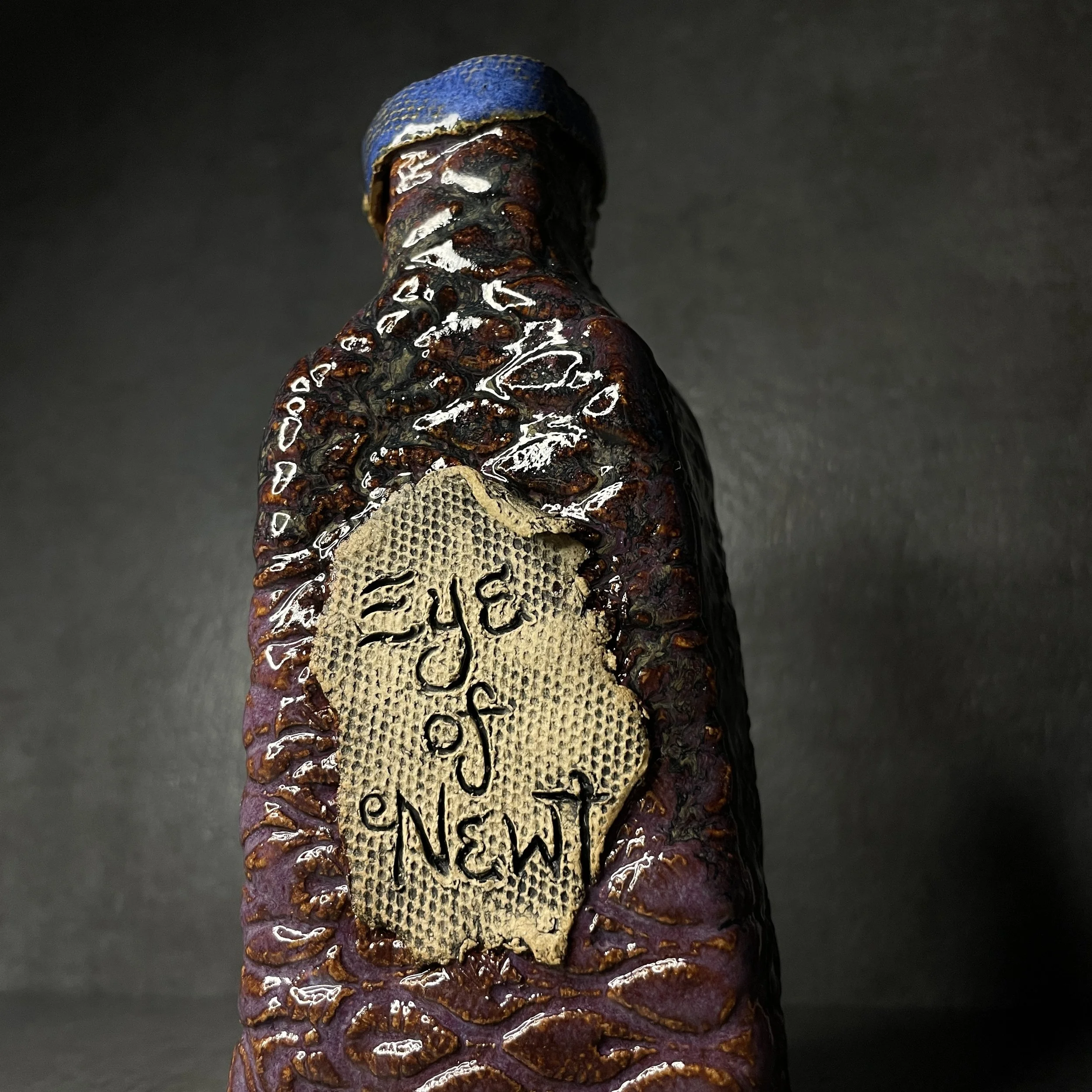 Potion bottle, stoneware clay with glaze, 2021