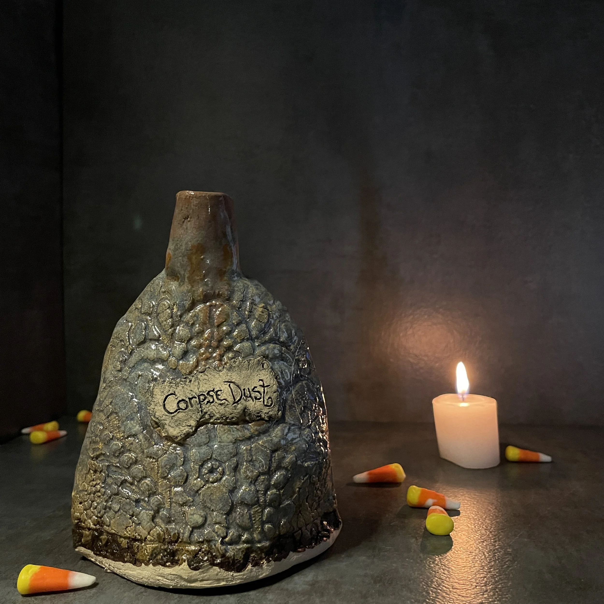 Potion bottle, stoneware clay with glaze, 2021