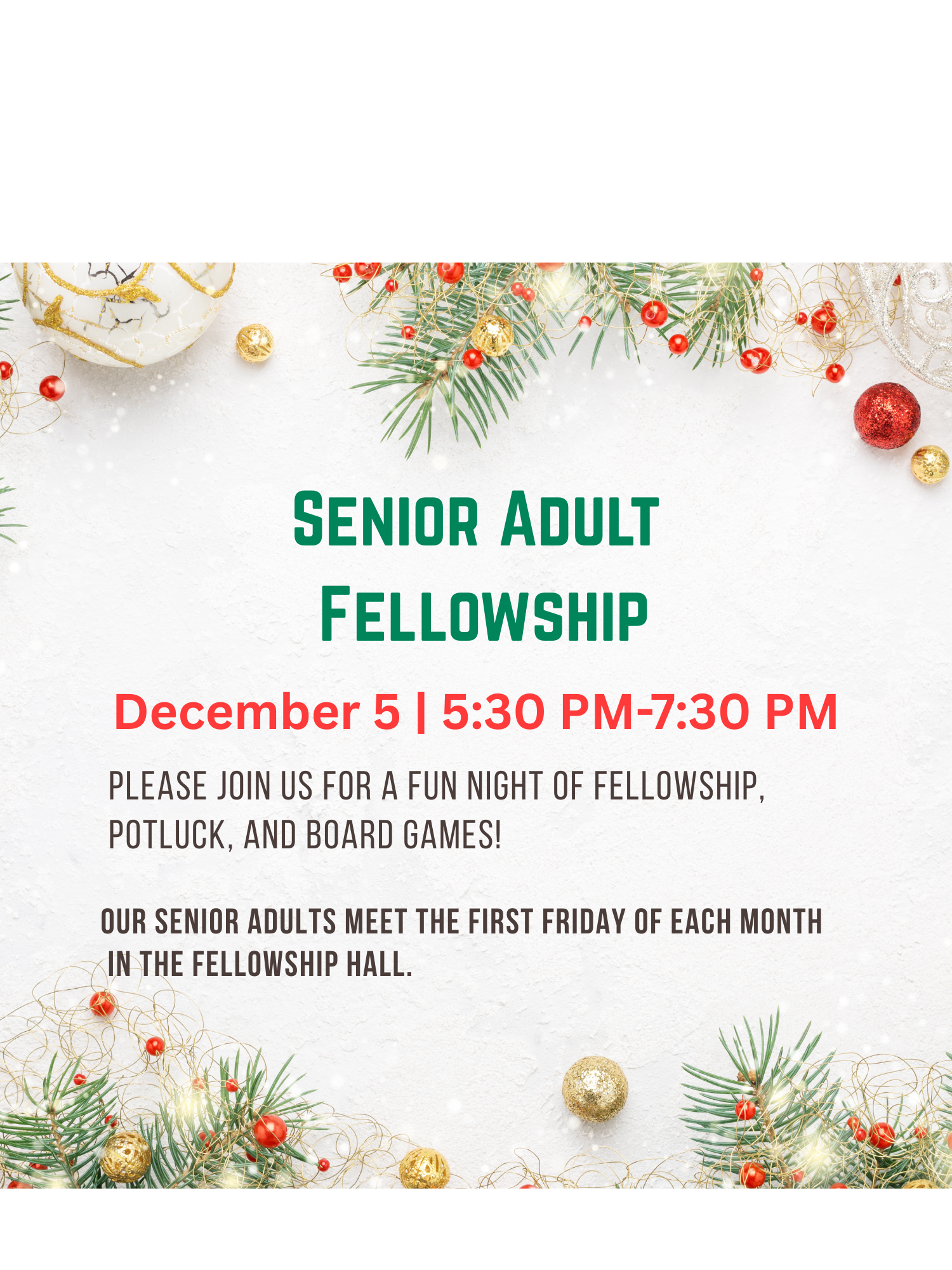 Senior Adult Fellowship