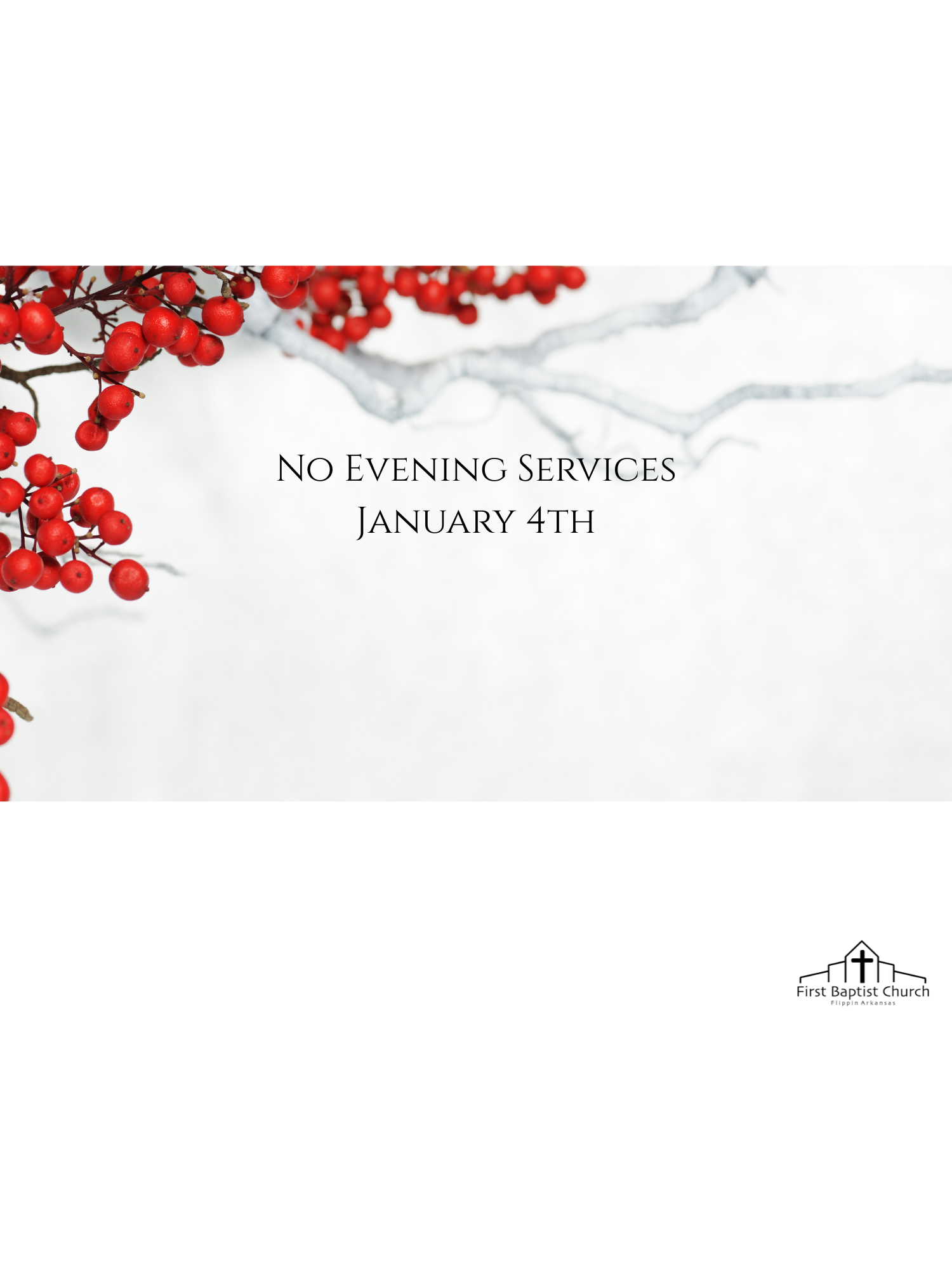 No evening services