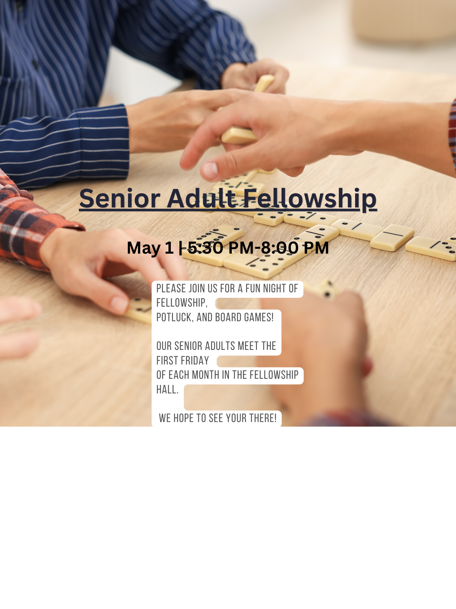 Senior Adult Fellowship Fun Night