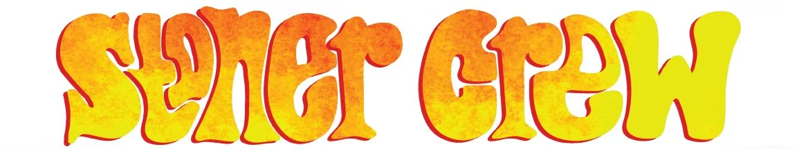Colorful text reading 'Sweet Crew' with orange and yellow gradients.