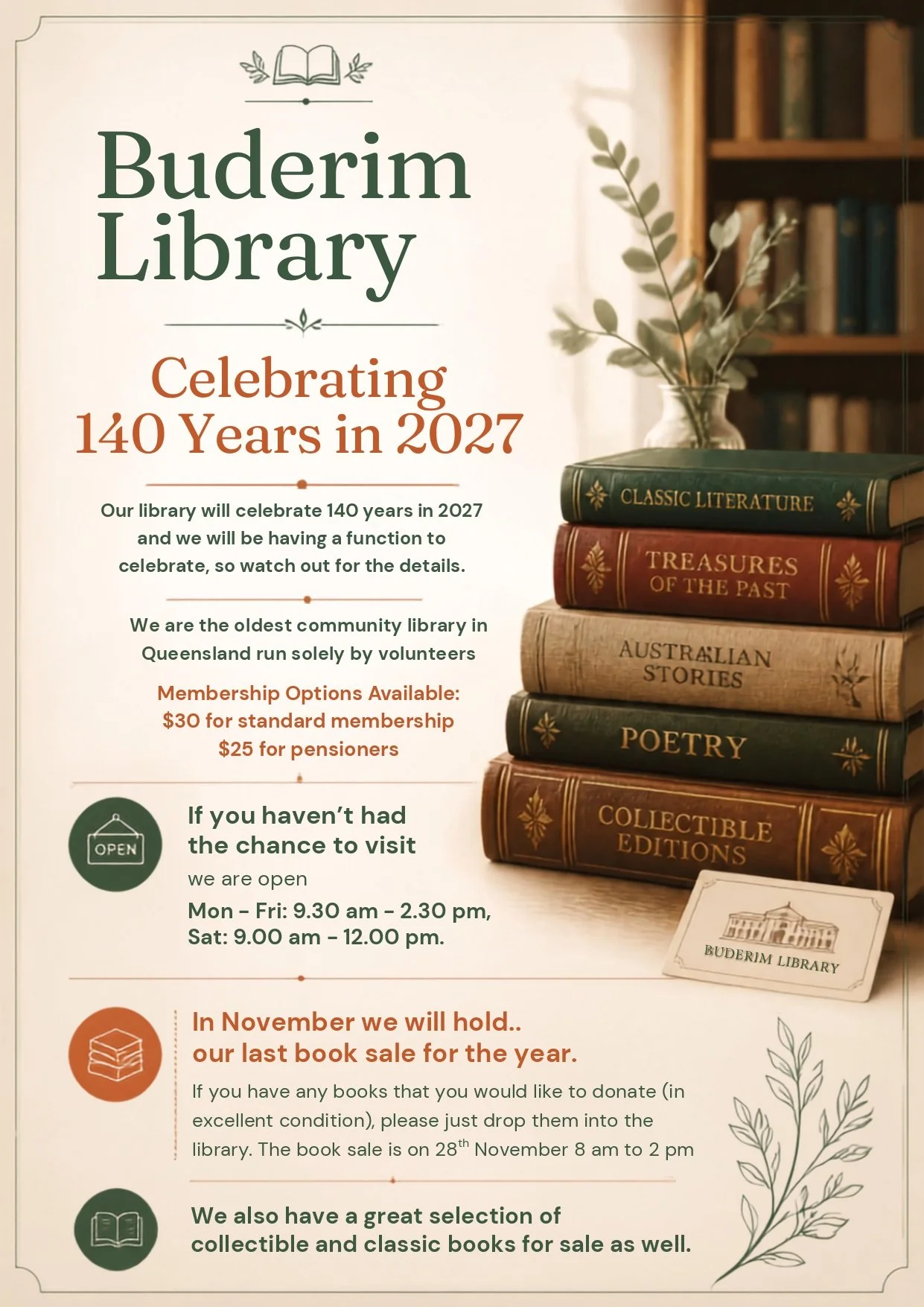 Buderim Library Book Fair