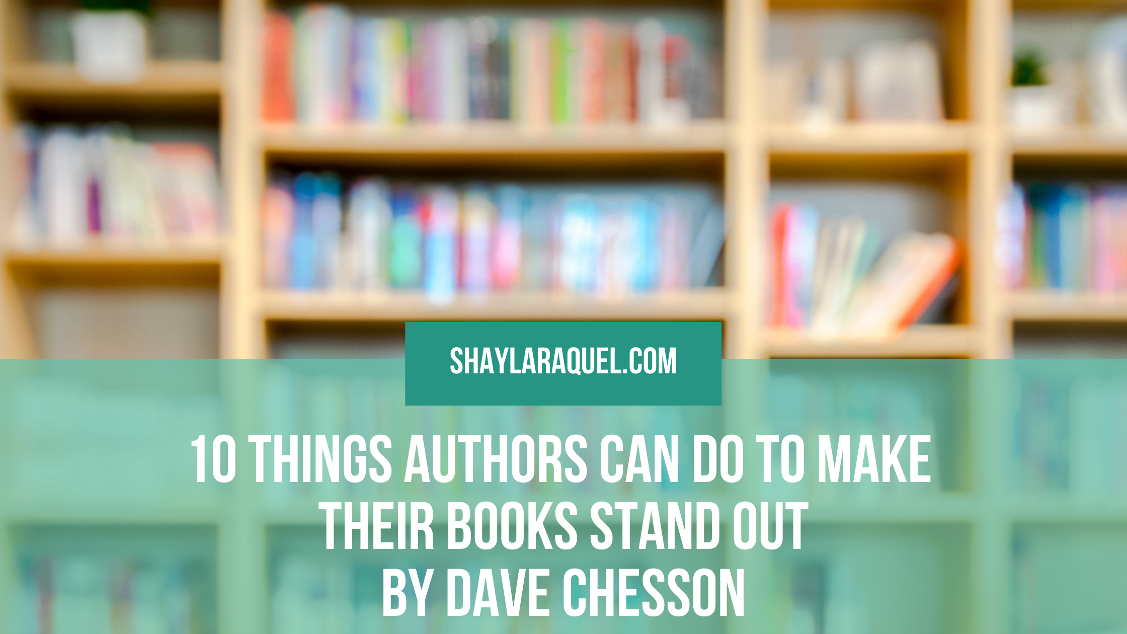 10 Things Authors Can Do to Make Their Books Stand Out (Dave Chesson)