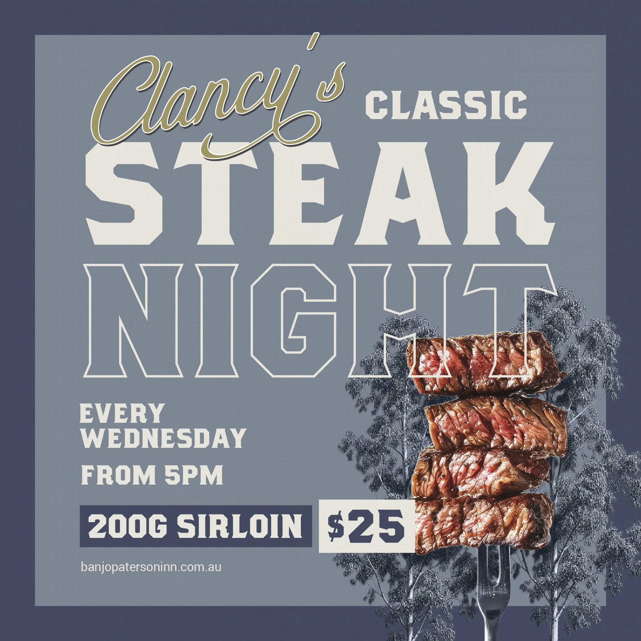 Clancy's Classic $25 Steak Night