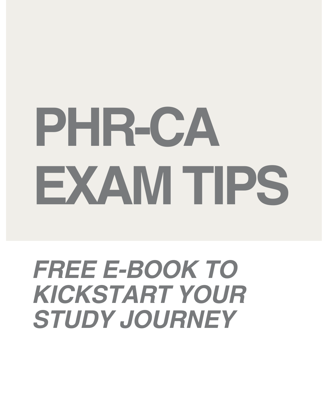 PHR-CA Free Tips E-book