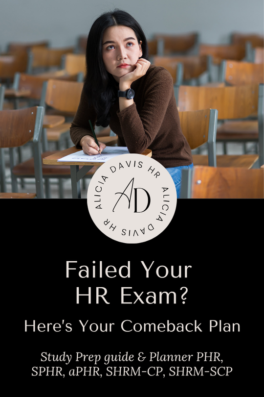 So you failed the HR Credential Exam...Now what? Study Prep guide & Planner PHR, SPHR, aPHR, SHRM-CP, SHRM-SCP