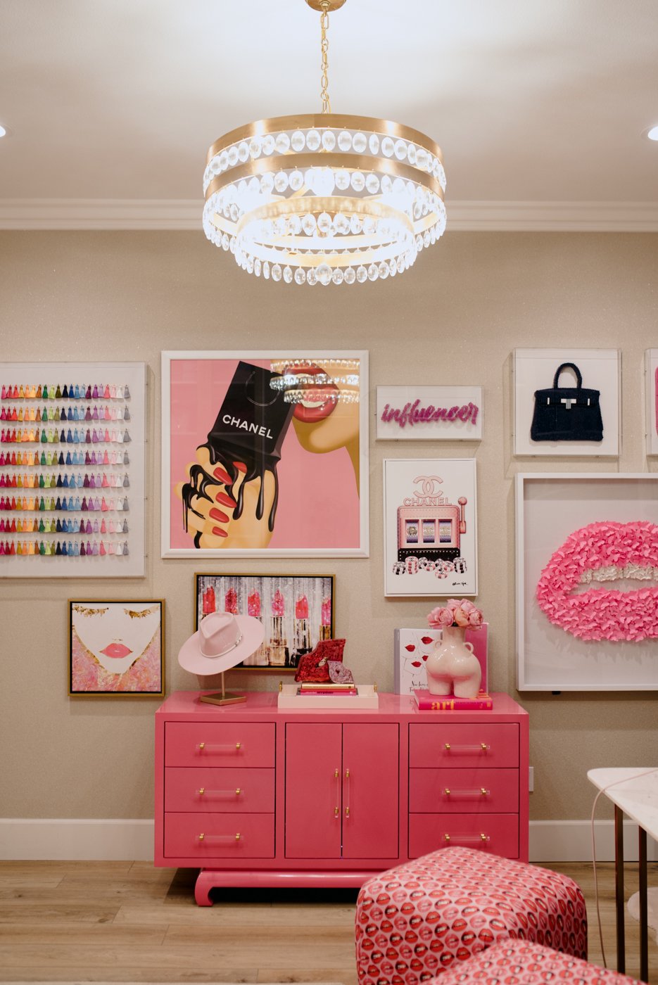 My Pink Glam Home Office — Sassy Red Lipstick