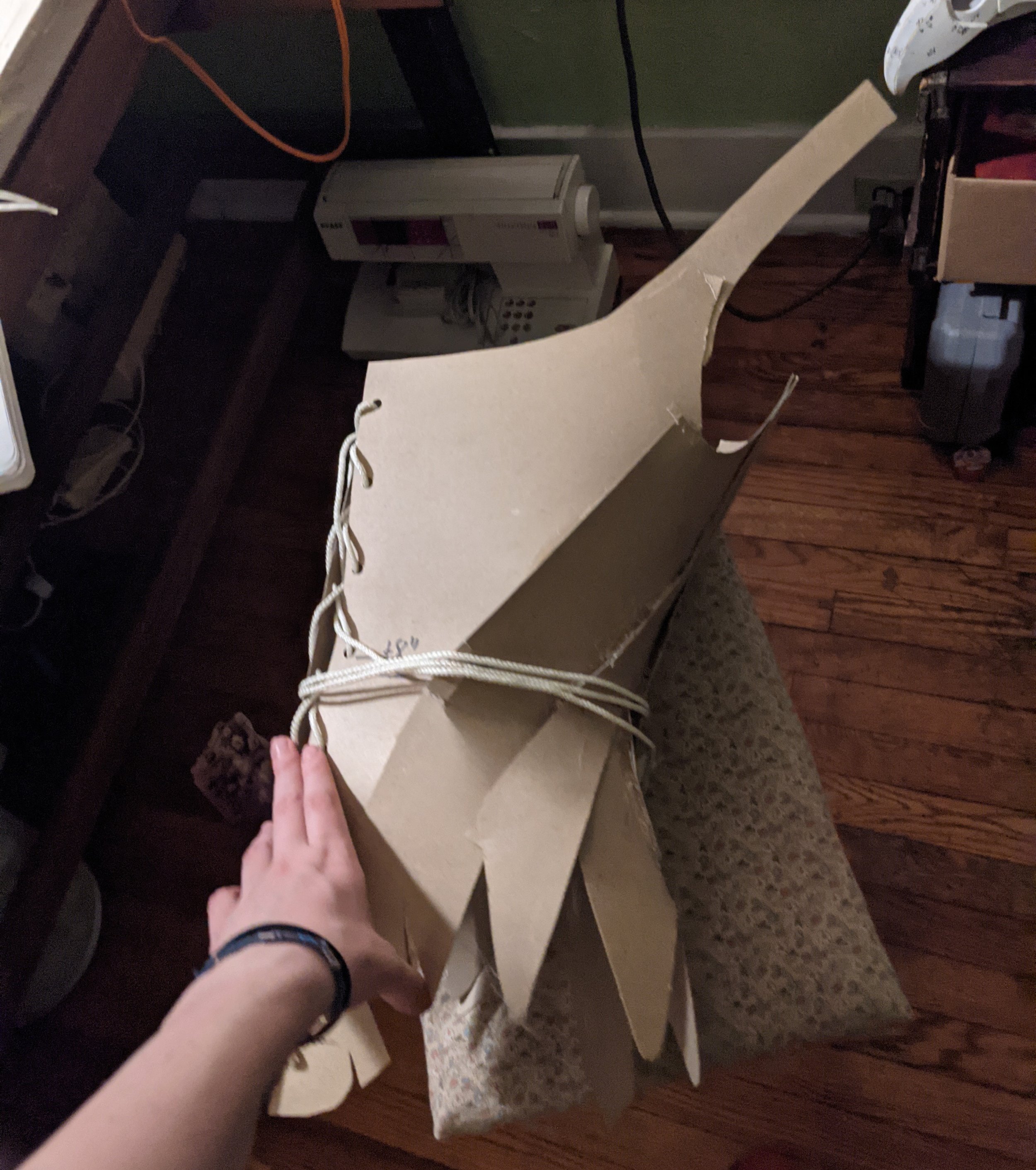 I copied the book draft directly, then made a cardboard mockup to check where it needed to be altered.