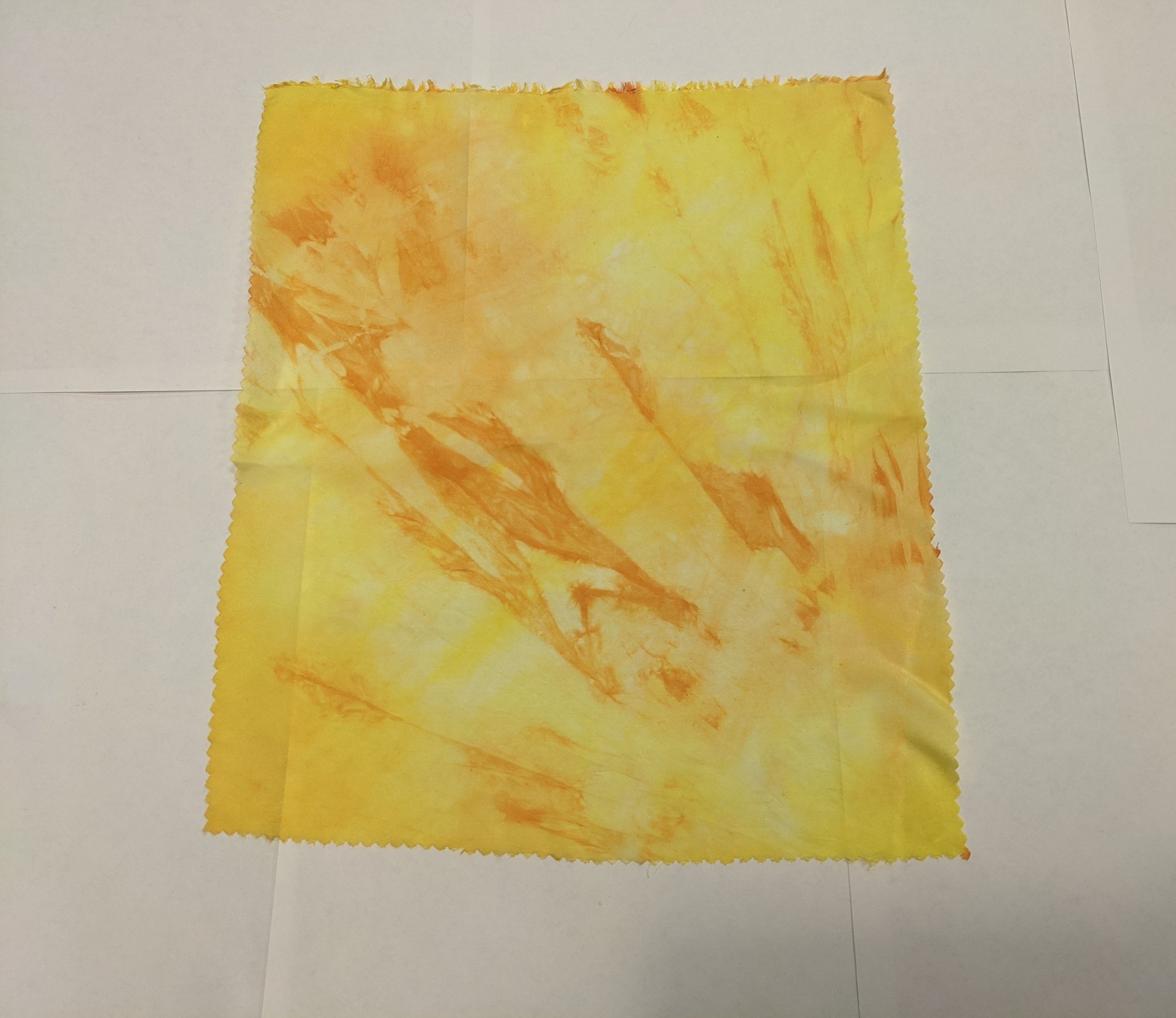 Once I got the fabric, I dyed several more samples to test how the acid dyes I was using reacted with the silk.