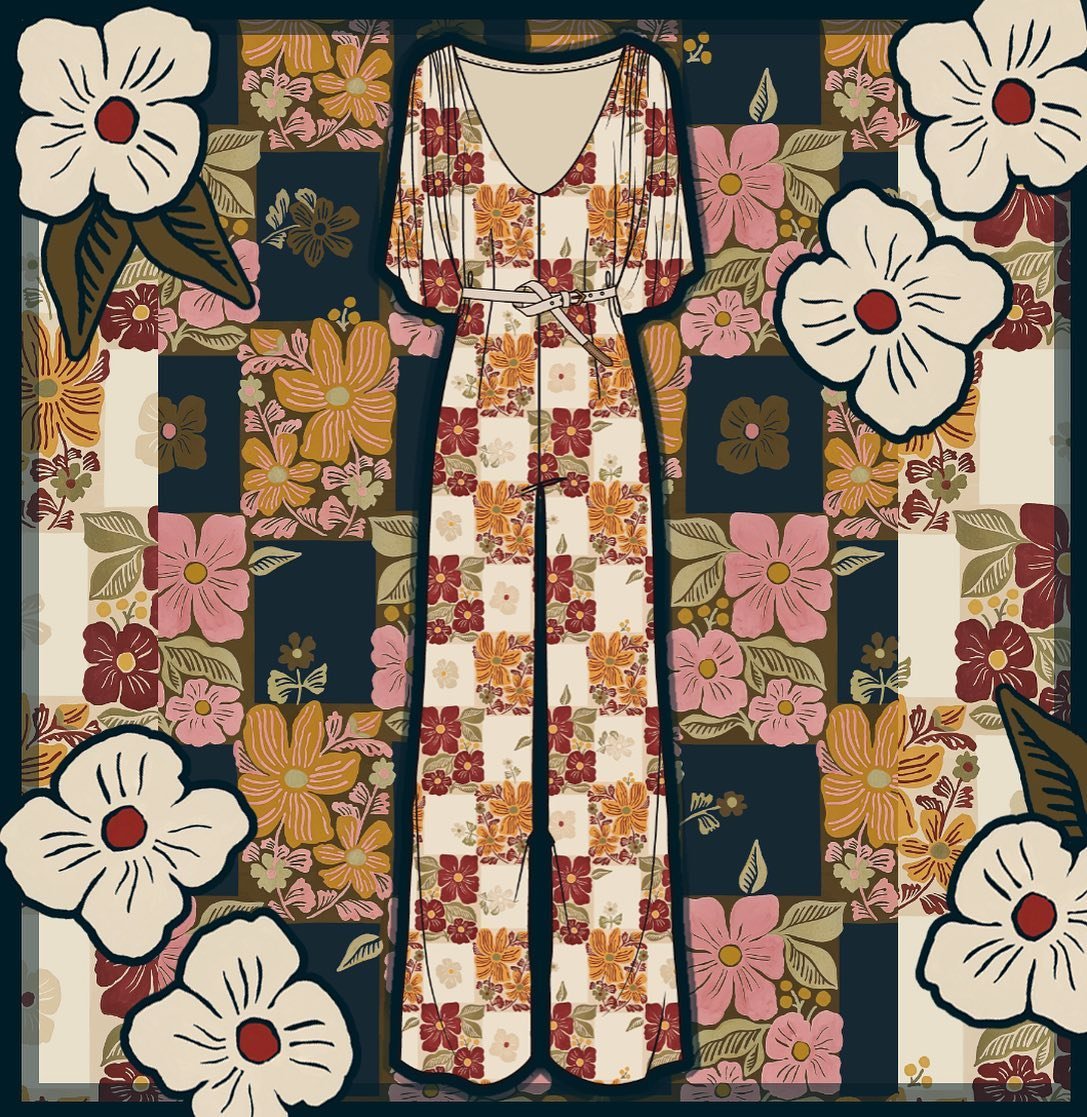 One of my fave prints from the latest collection. If only there was a flower eyes emoji 🤩 🤷&zwj;♀️ 🌸 If you&rsquo;d like to view this one (and all the rest) email or DM for viewing access! 

#textiledesign #printstudio #printdesign #printdesignstu