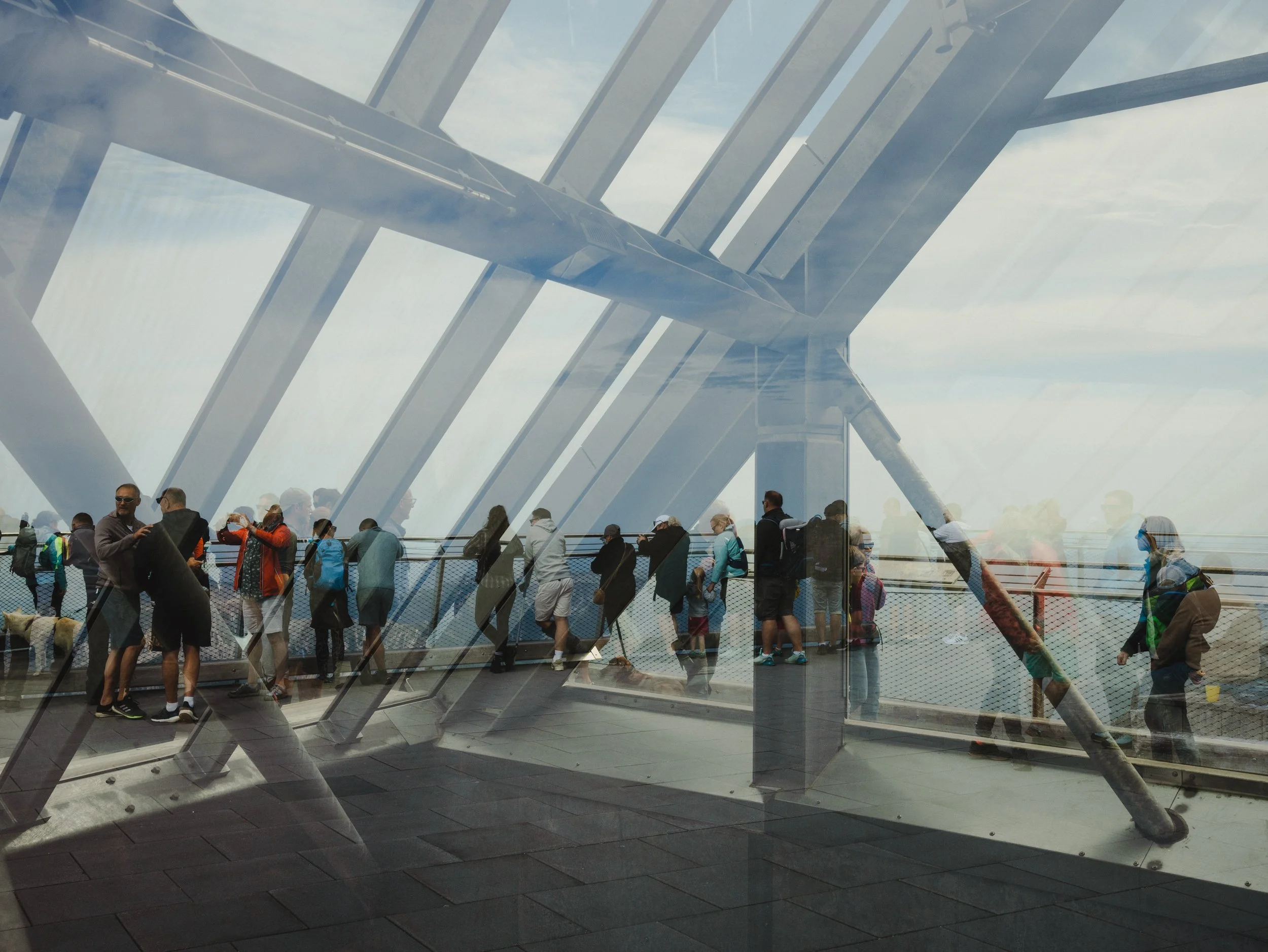 Tourism on the Zugspitze.