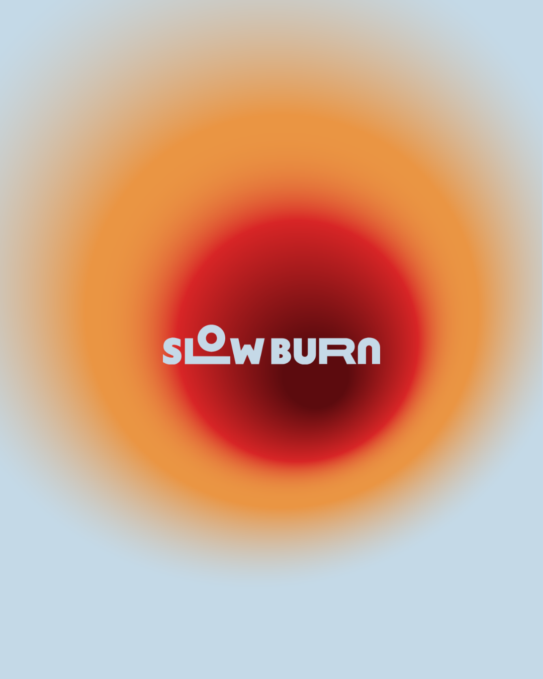 Slow Burn Pilates brand logo with blue and red gradient