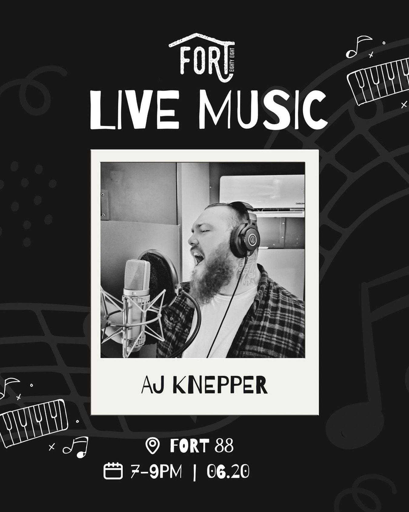 Celebrate summer solstice this Friday with live music at the Fort 🎶 We&rsquo;re hosting AJ Knepper from 7-9, and we hope to see you there! 🍻