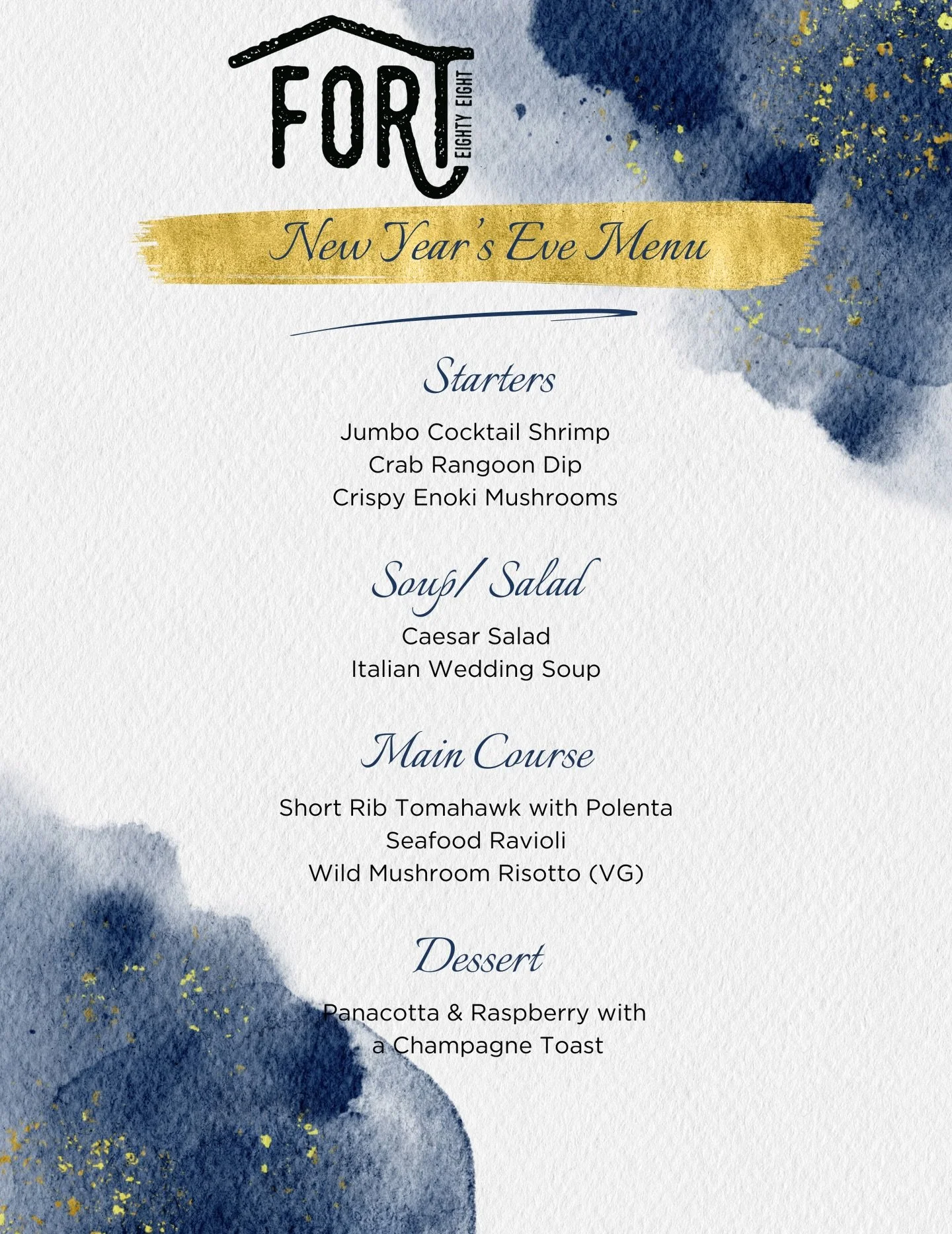 Toasting to a fabulous 2025? Looking forward to a new year? Celebrate at Fort 🥂 

Reservations are open from 5 - 10 PM on New Year&rsquo;s Eve for our four course dinner 🍽️ 

#celebrate #cheers #happynewyear #uppersandusky