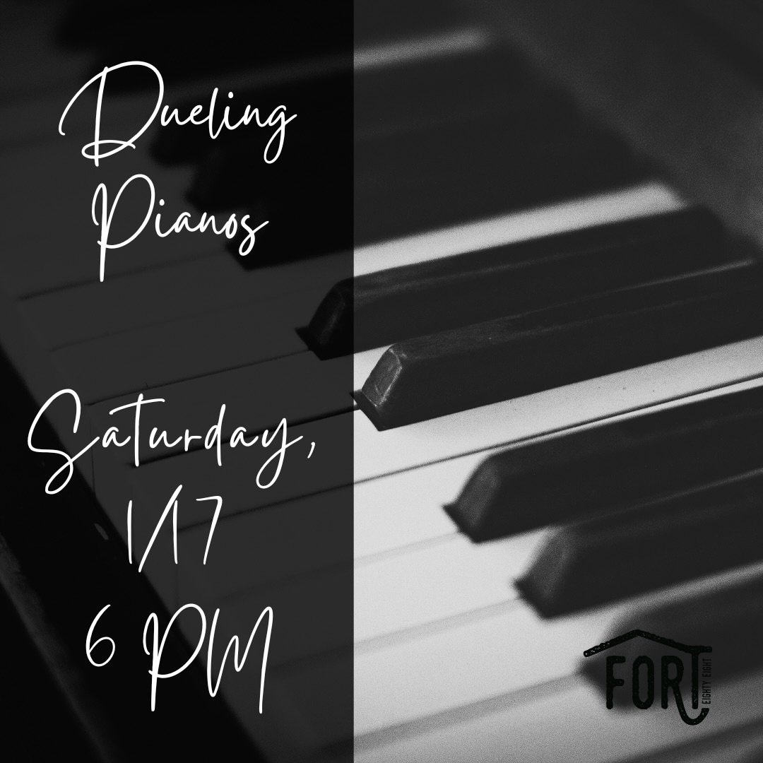 🎹 Next Saturday, January 17th at 6 PM join us for Dueling Pianos 🎹 

Tickets are $60 and include a three course dinner and entertainment! Reserve your seat by calling Fort (419) 208-5625 or emailing eat@forteightyeight.com

#piano #duelingpianos #d