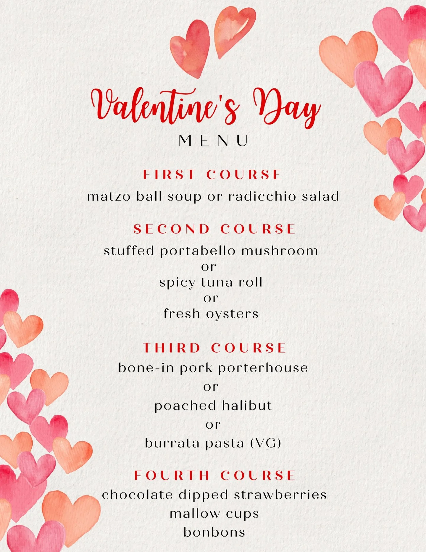 Love is in the air and can be on your plate Valentine&rsquo;s weekend 💕 We&rsquo;re serving up a stellar four course dinner that will impress any valentine 😉 

Our Valentine&rsquo;s menu along with our regular menu will be available Friday and Satu